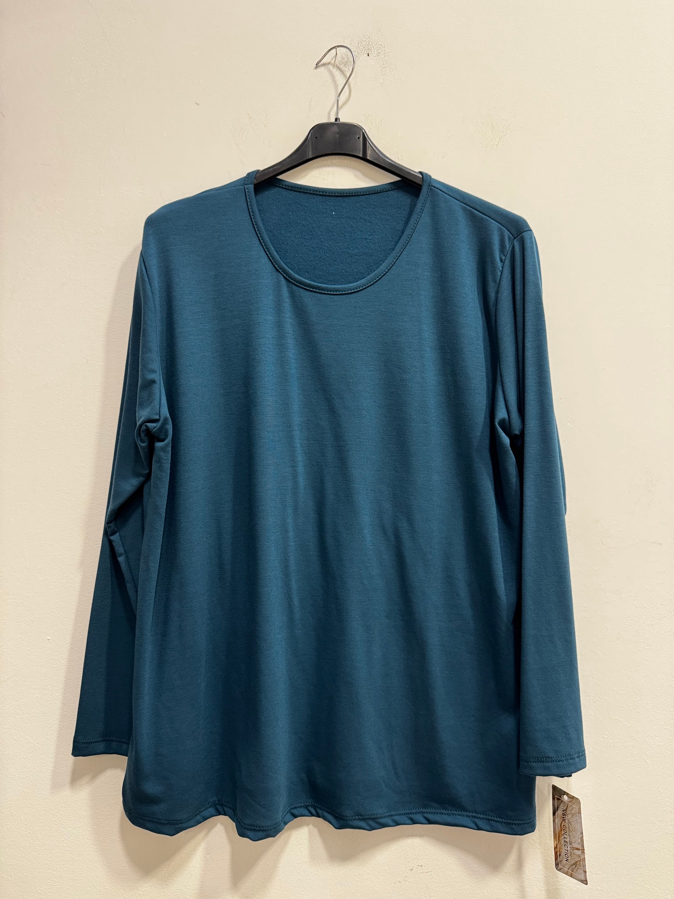 Blusa girocollo felpata