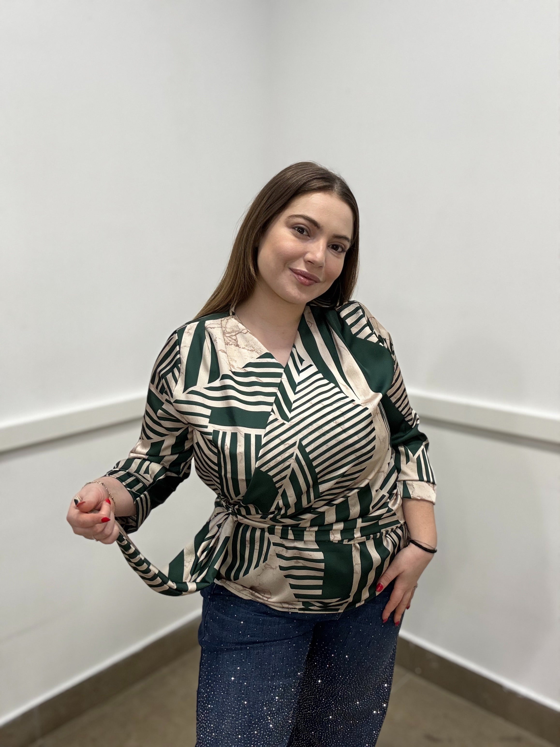 Blusa raso kimono
