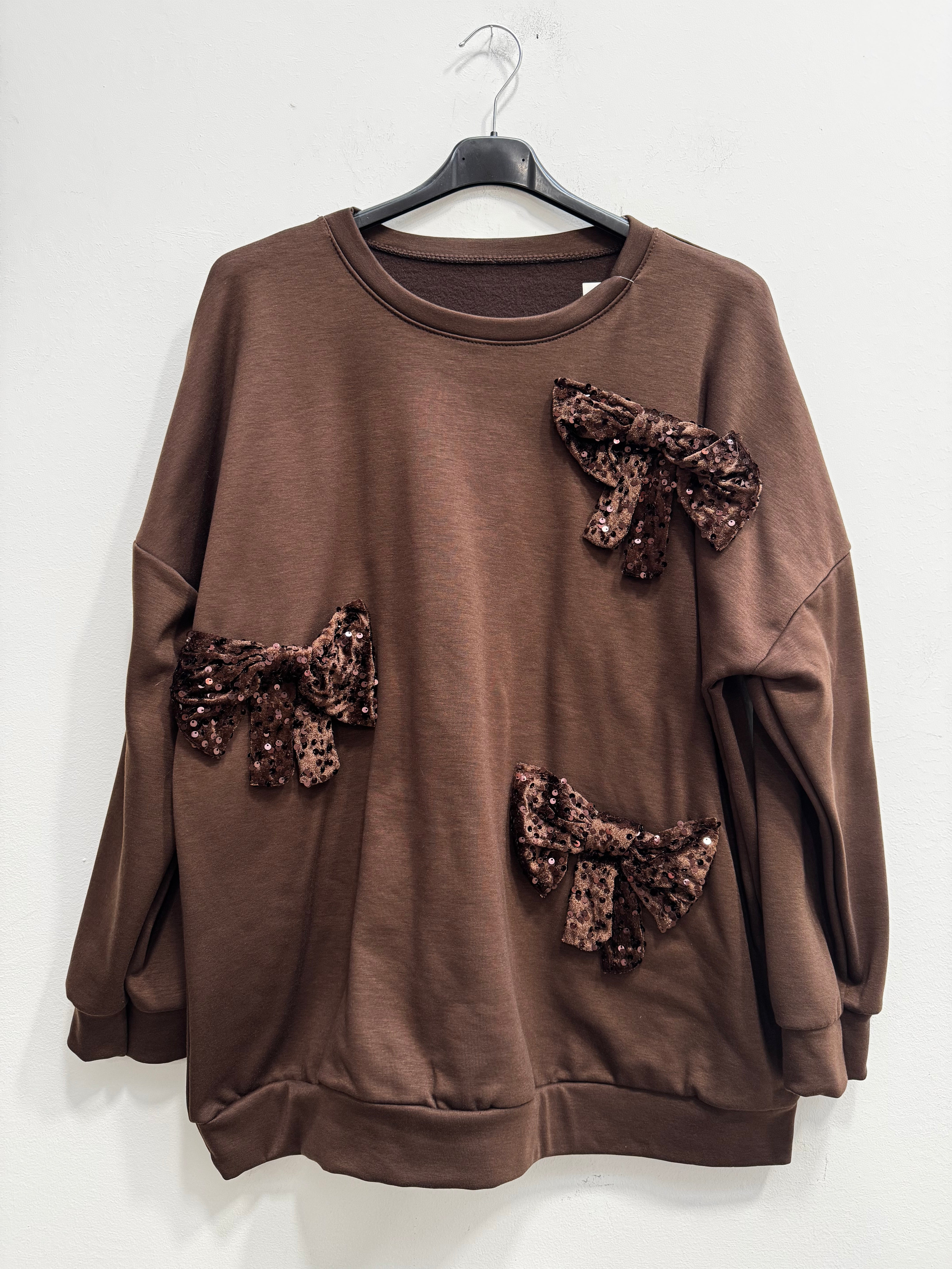 Felpa fiocchi paillettes
