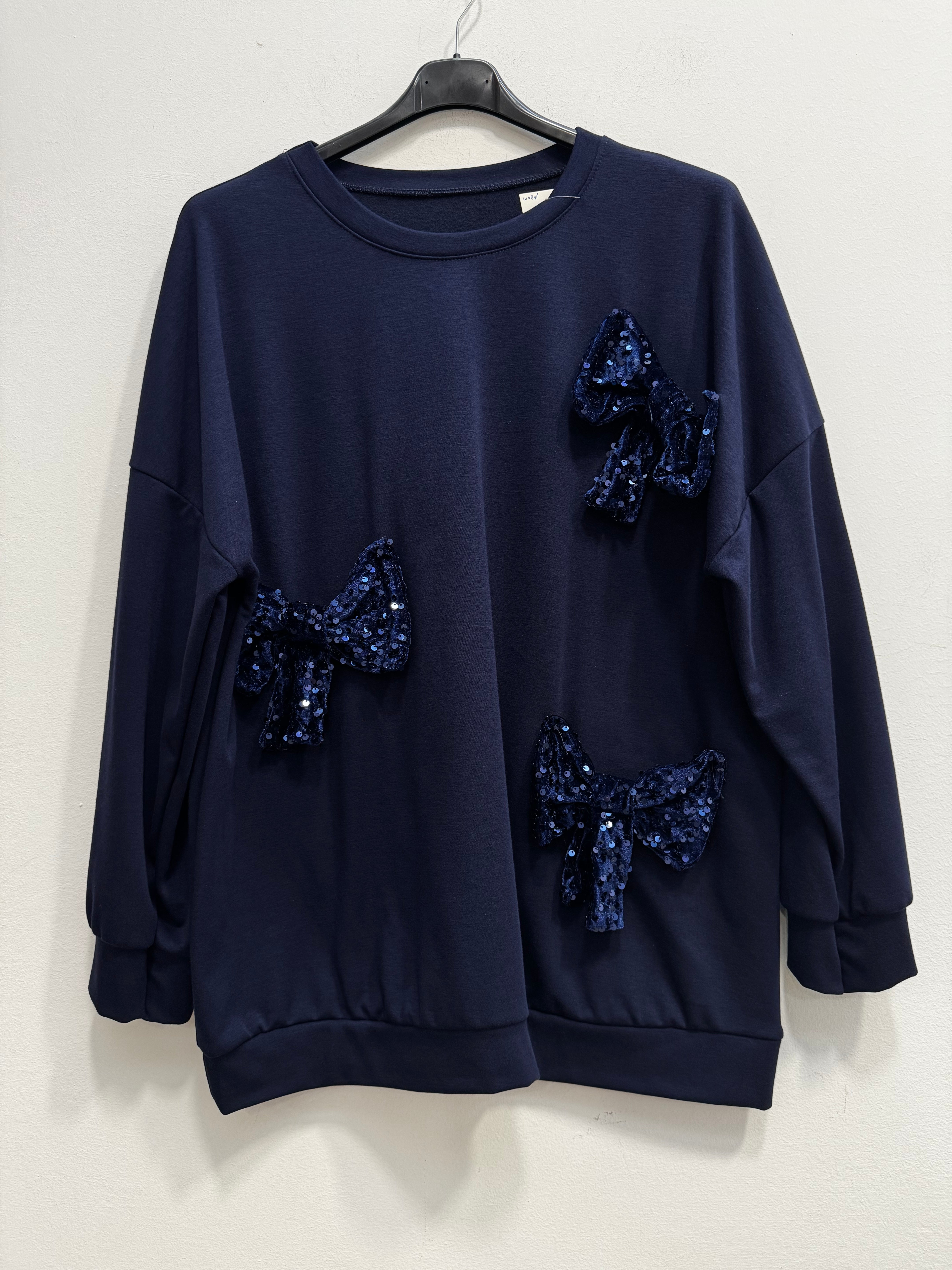 Felpa fiocchi paillettes