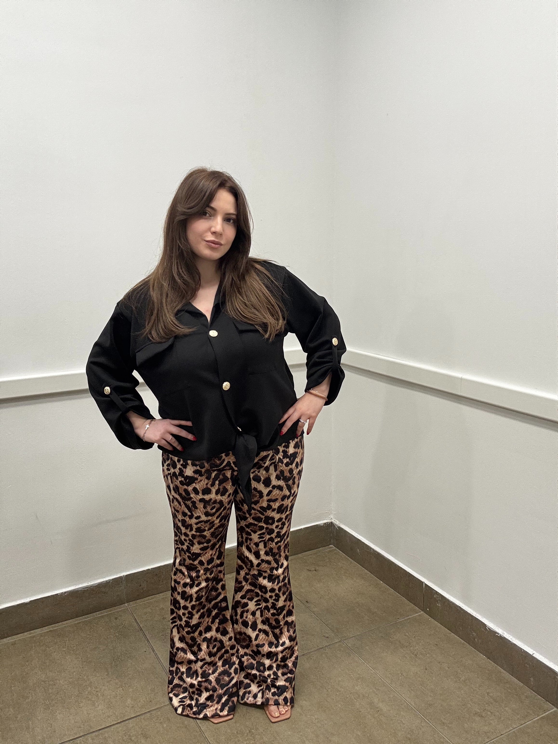 Pantalone zampa animalier