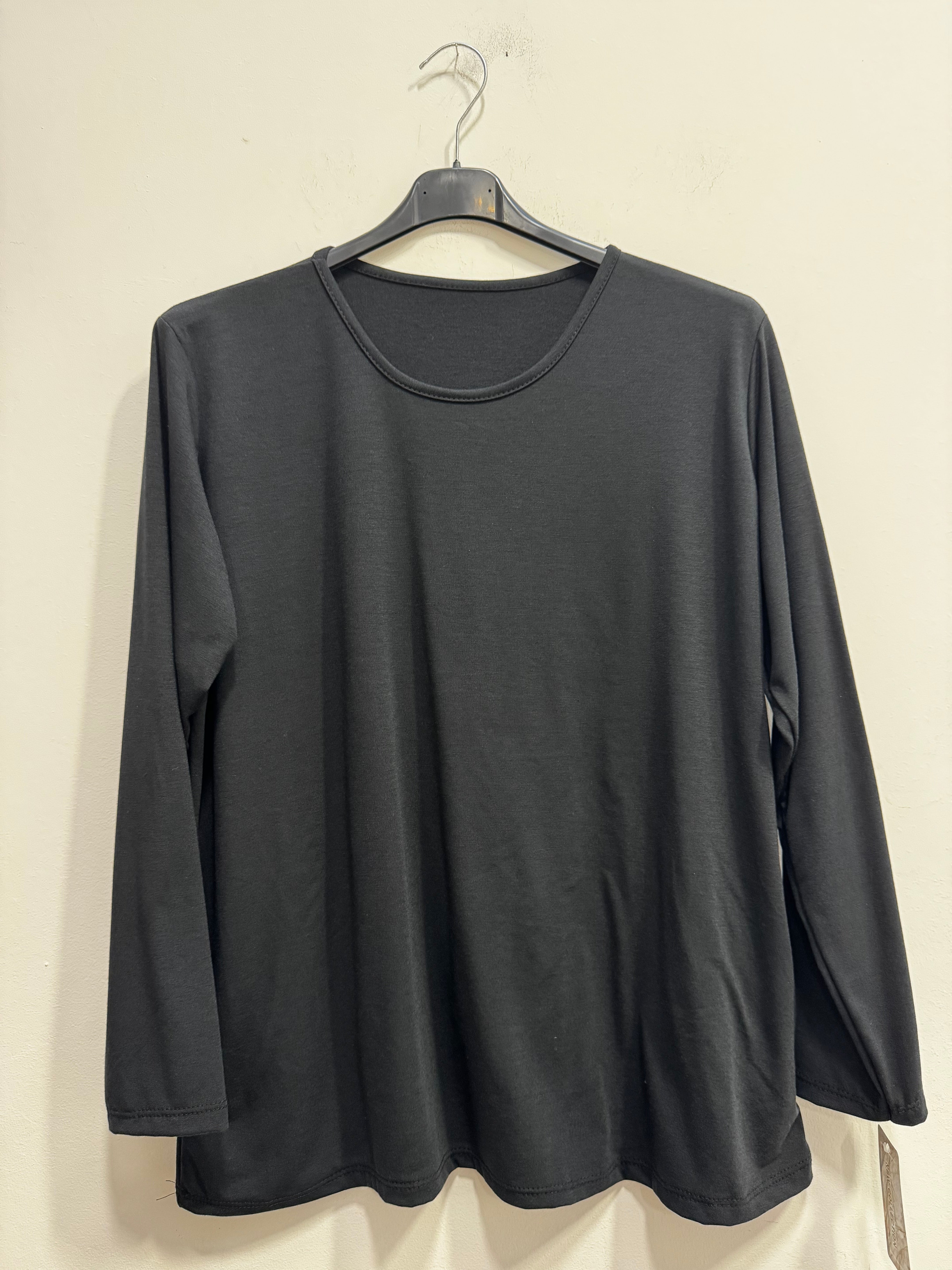 Blusa girocollo felpata