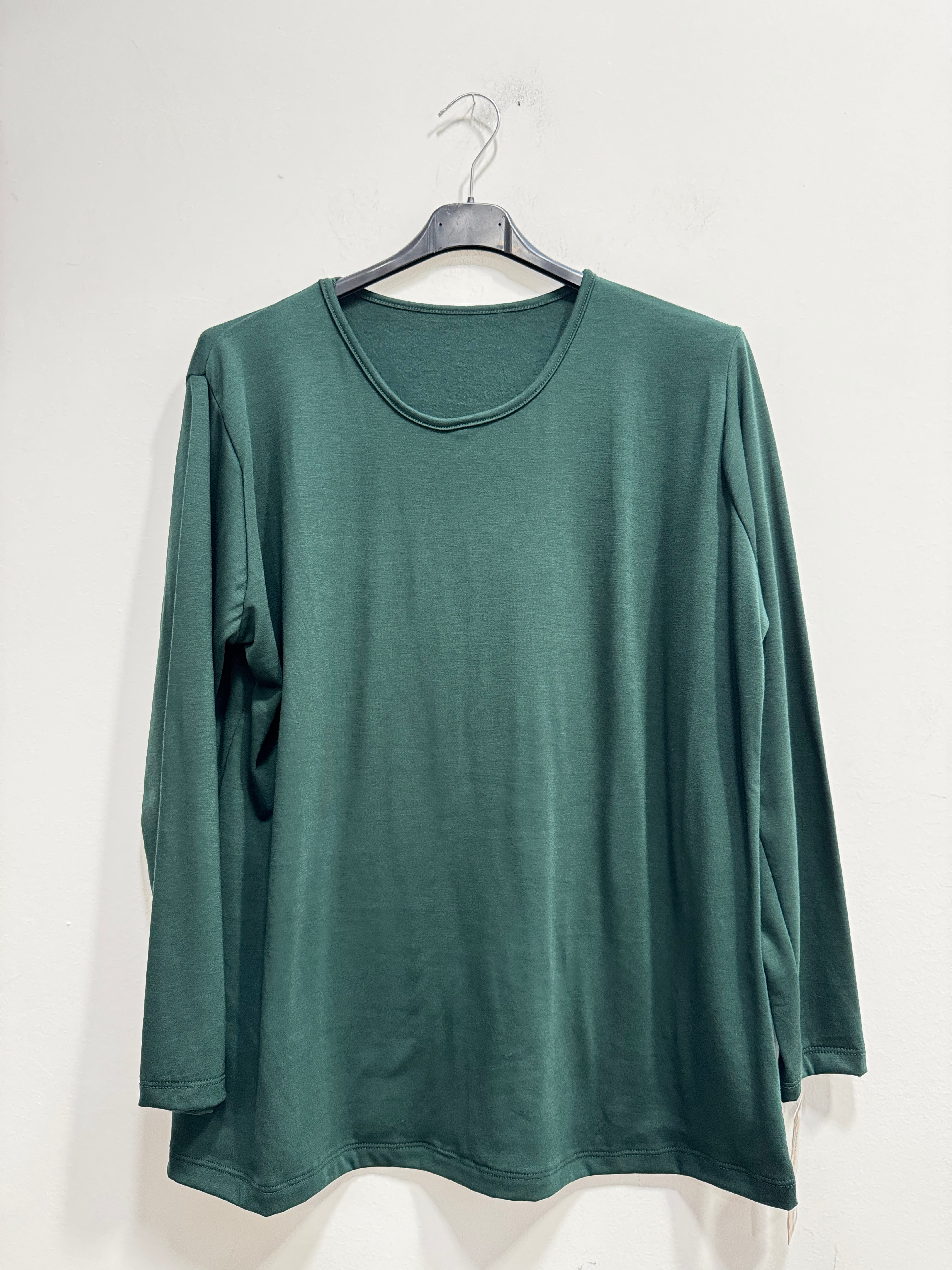 Blusa girocollo felpata