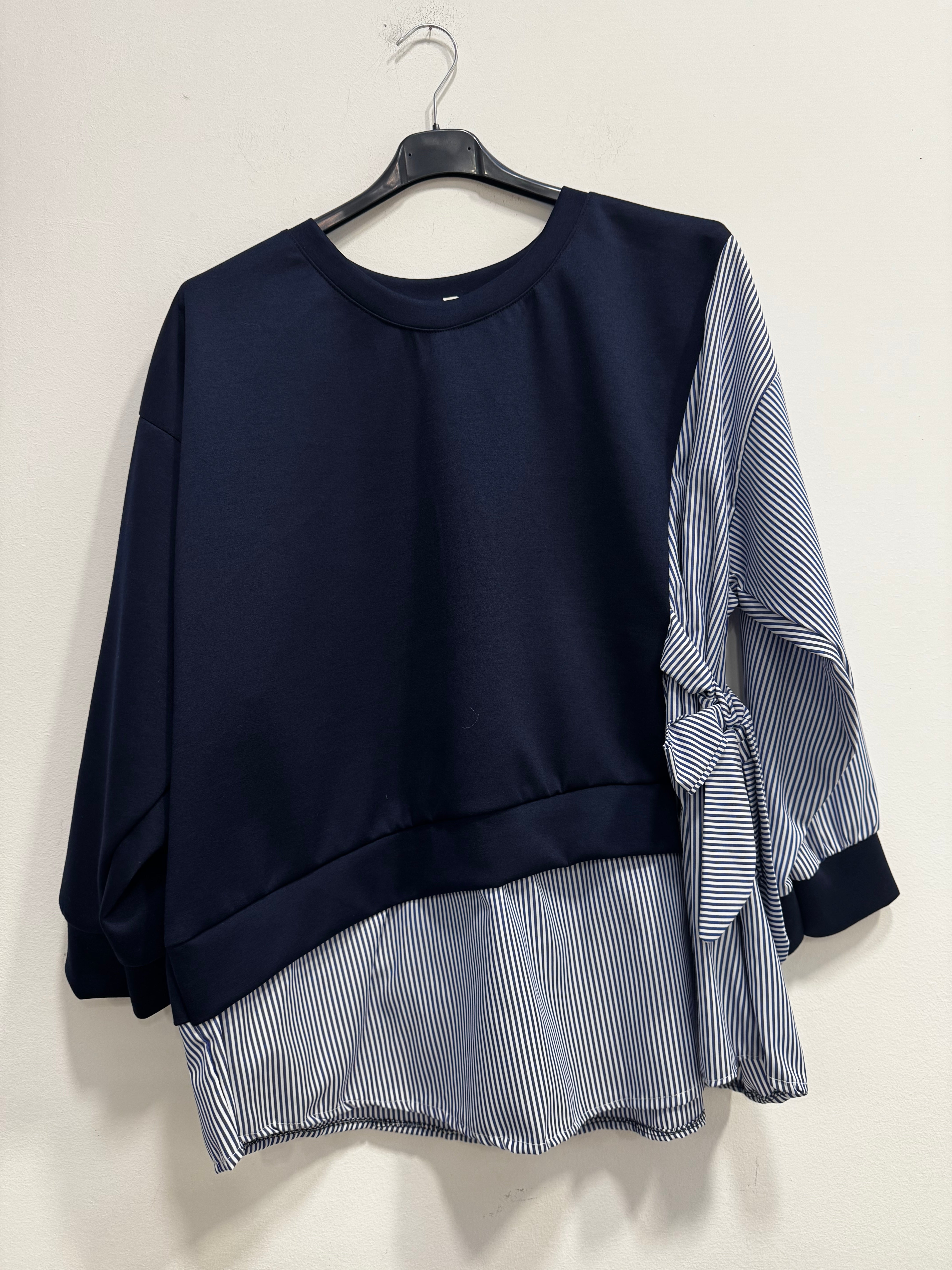 Felpa camicia righe