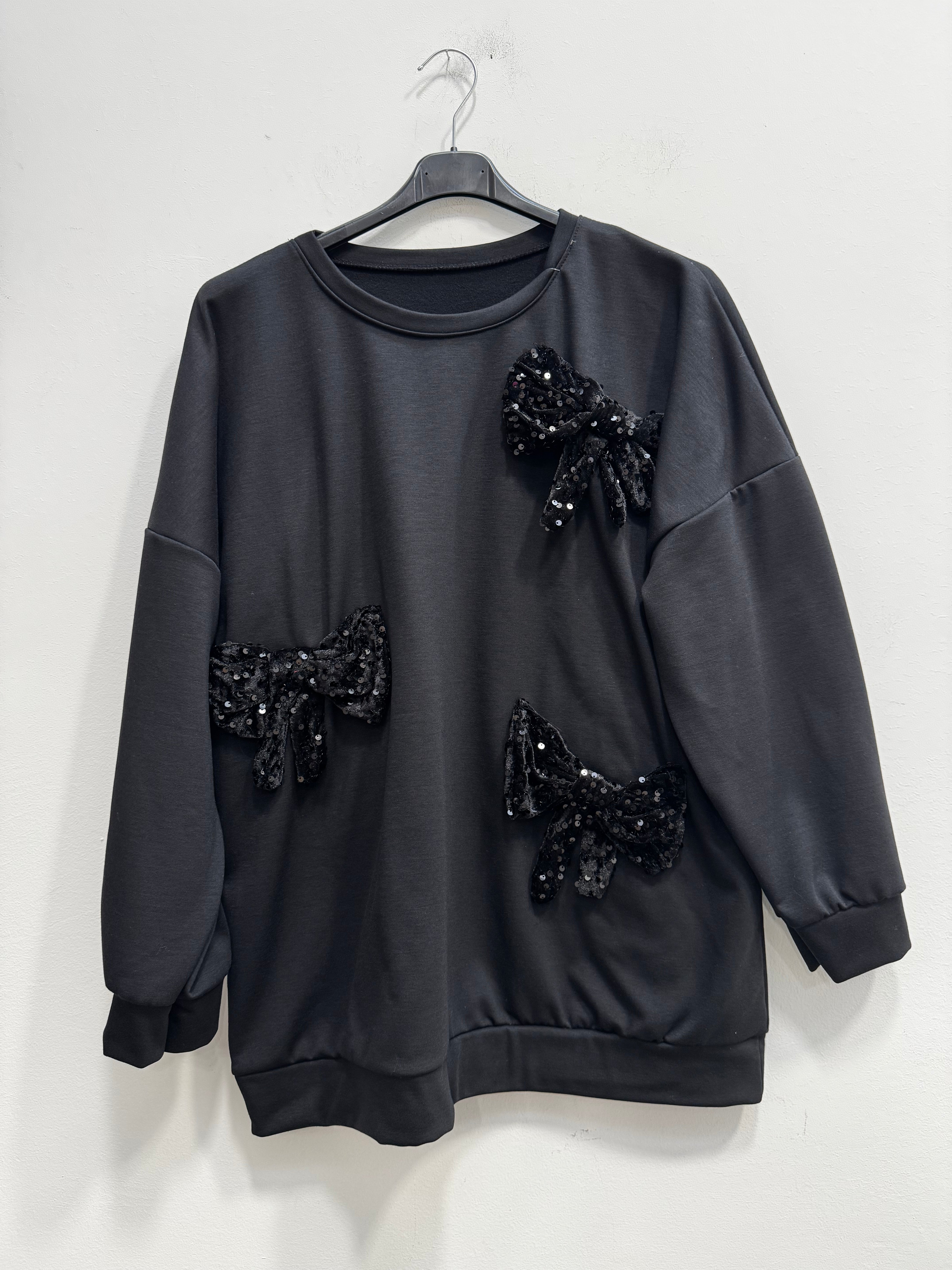 Felpa fiocchi paillettes