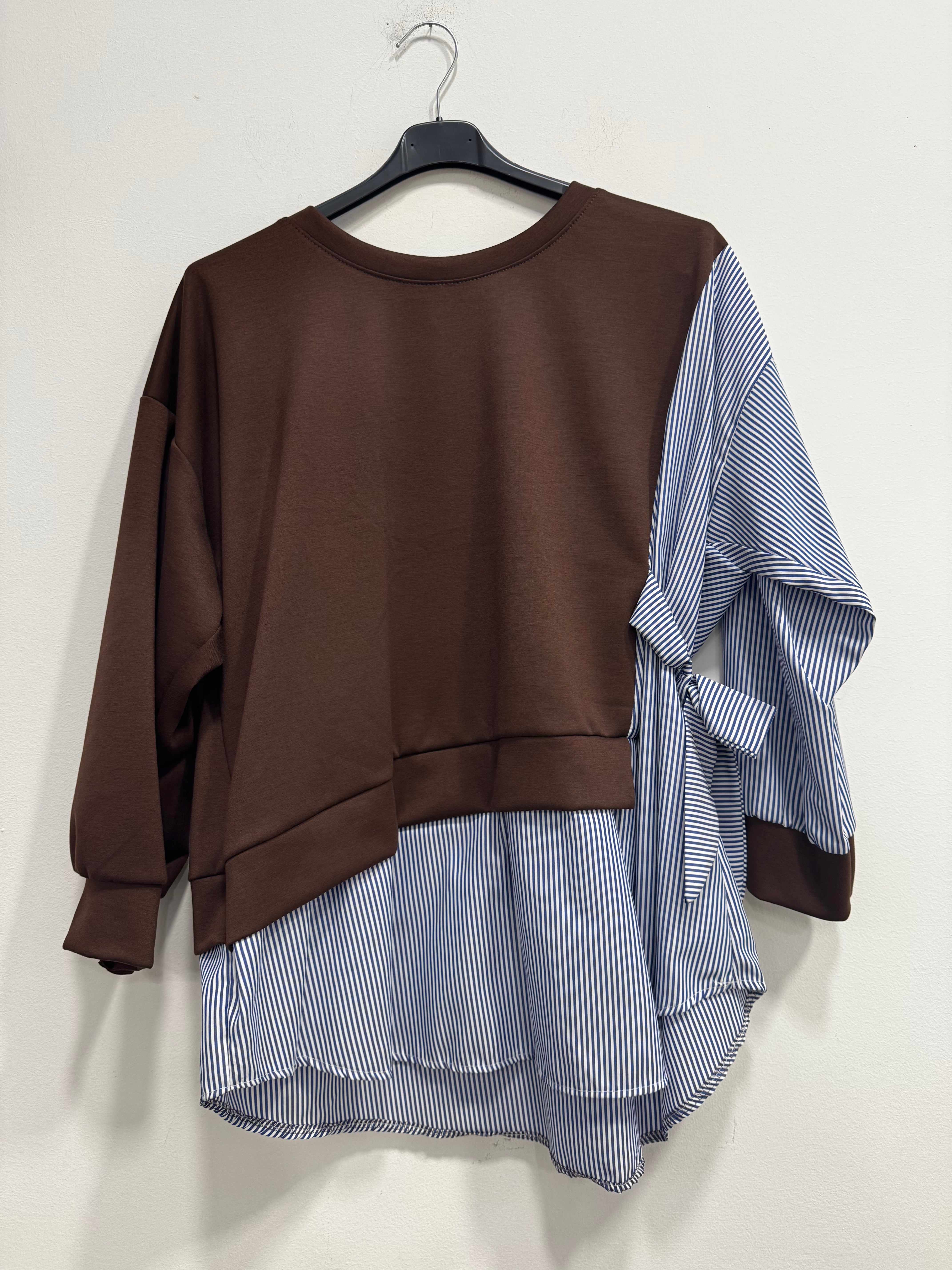 Felpa camicia righe