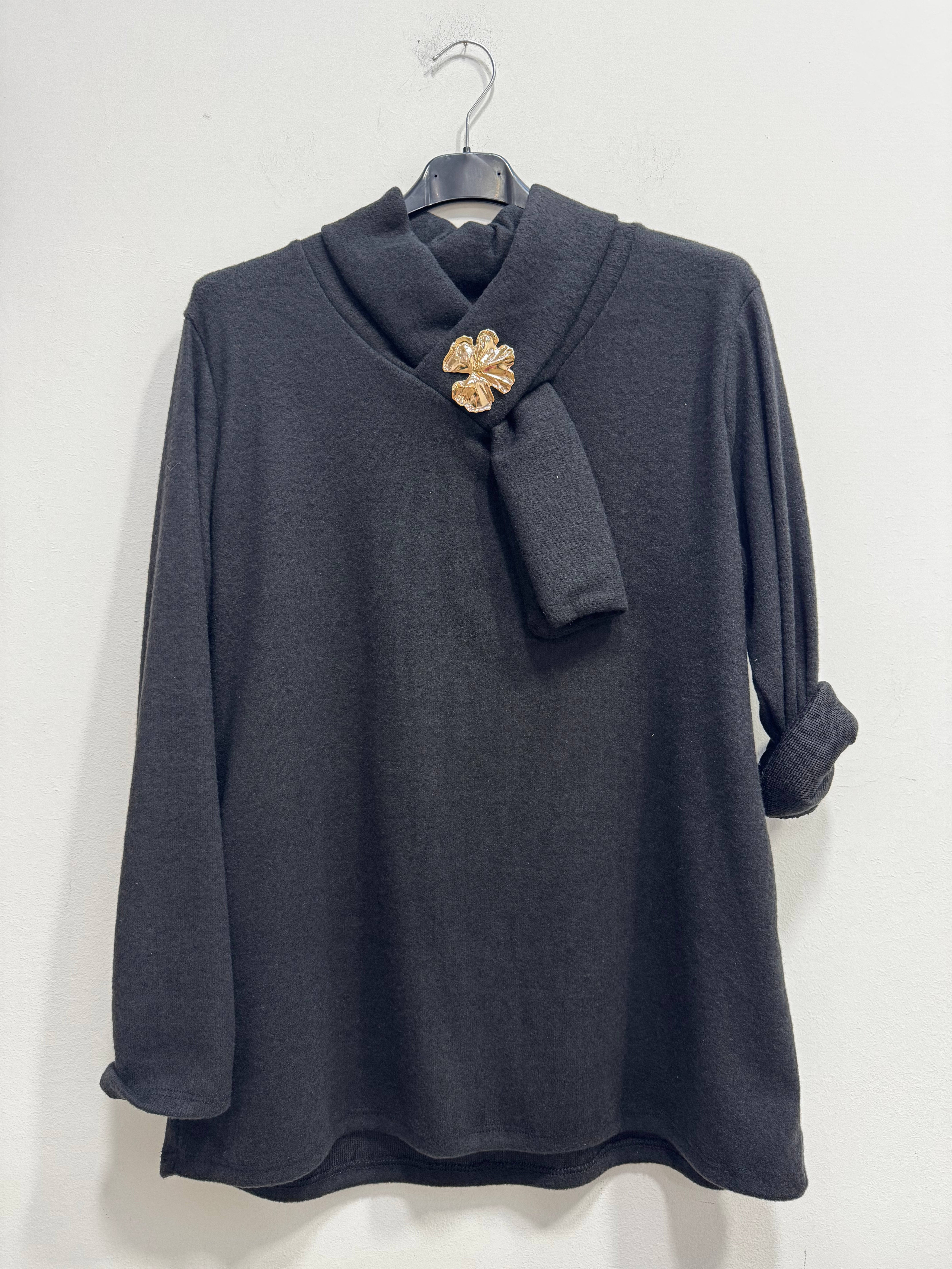Blusa pile quadrifoglio