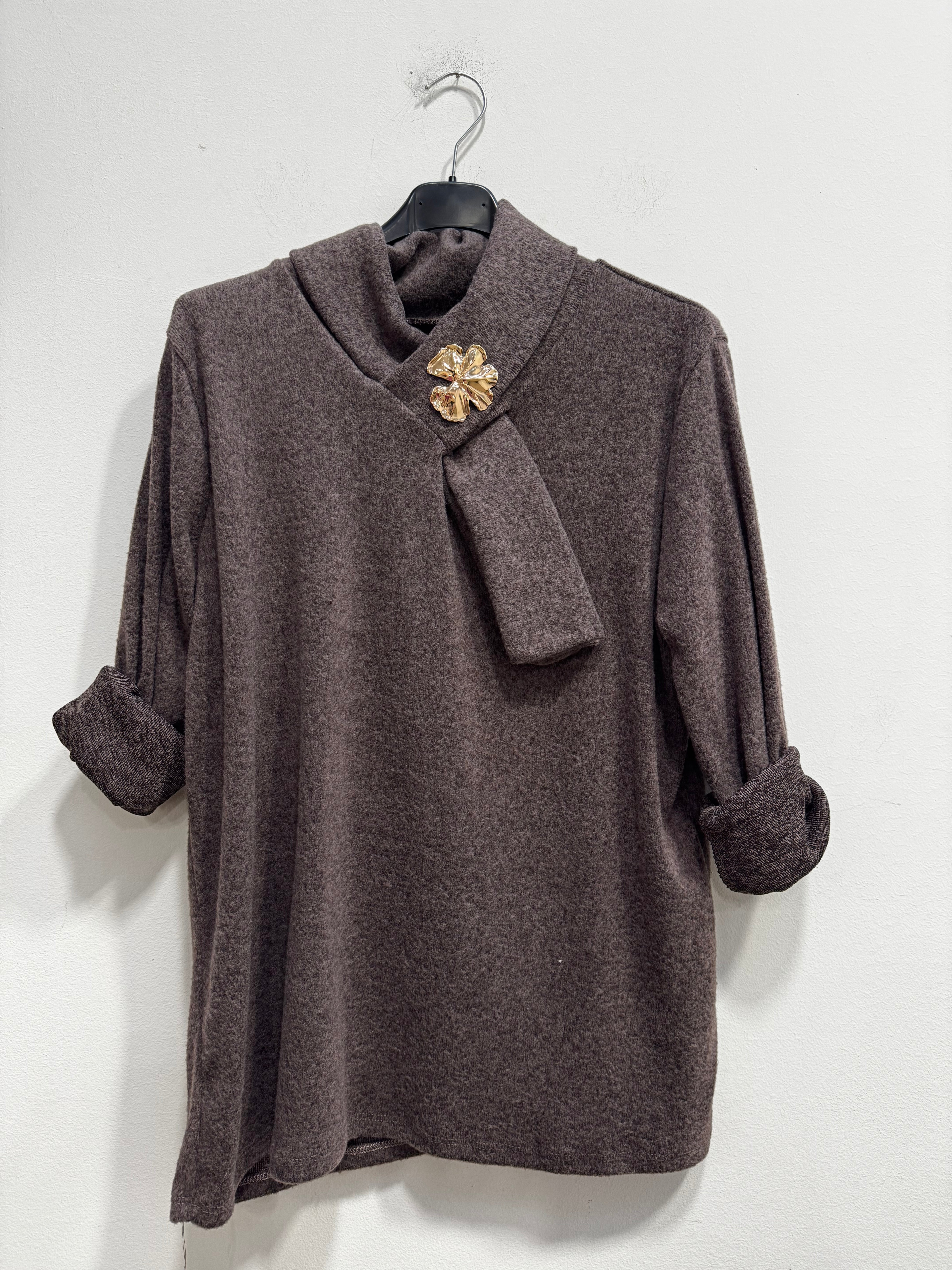 Blusa pile quadrifoglio