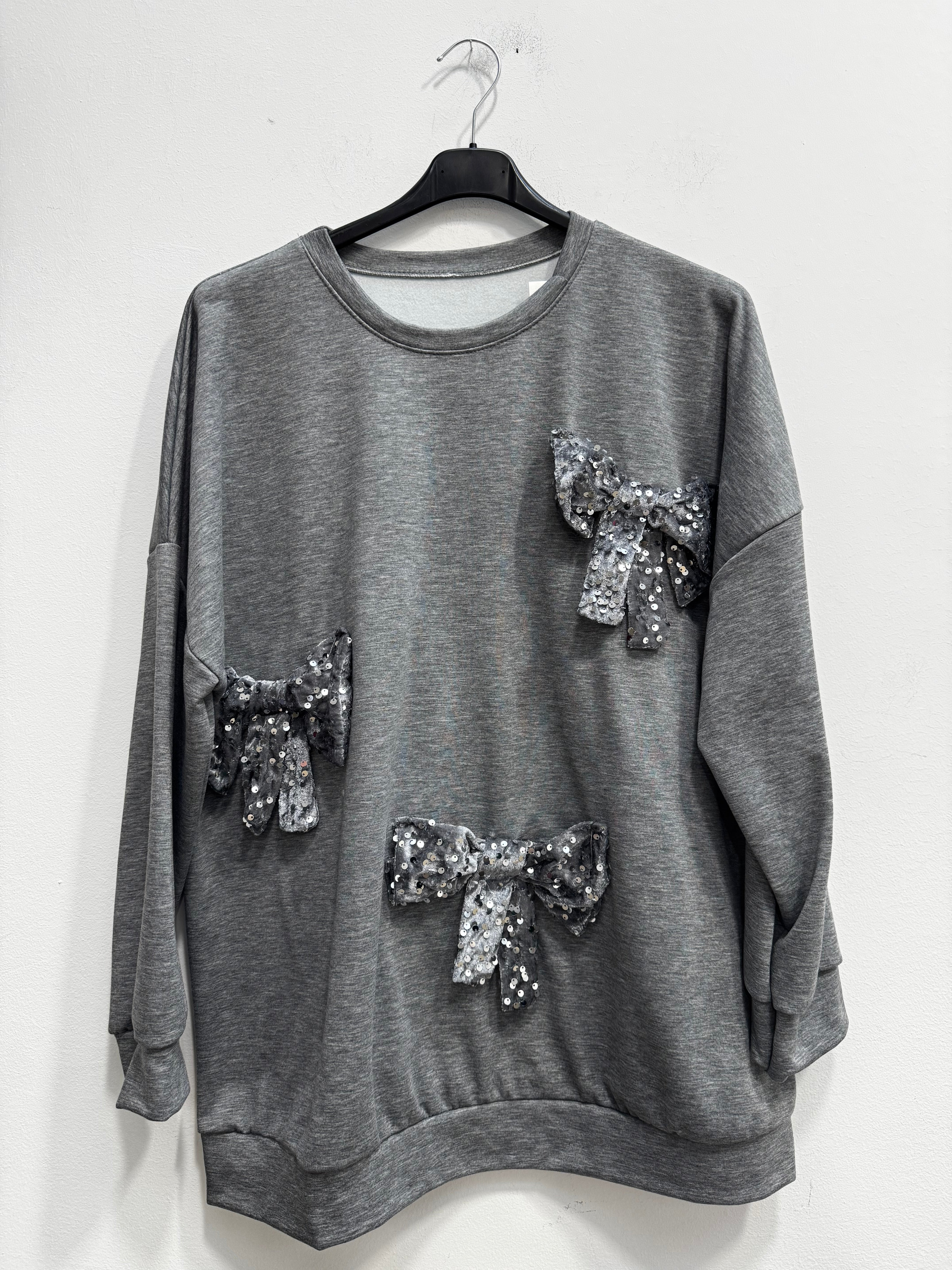 Felpa fiocchi paillettes