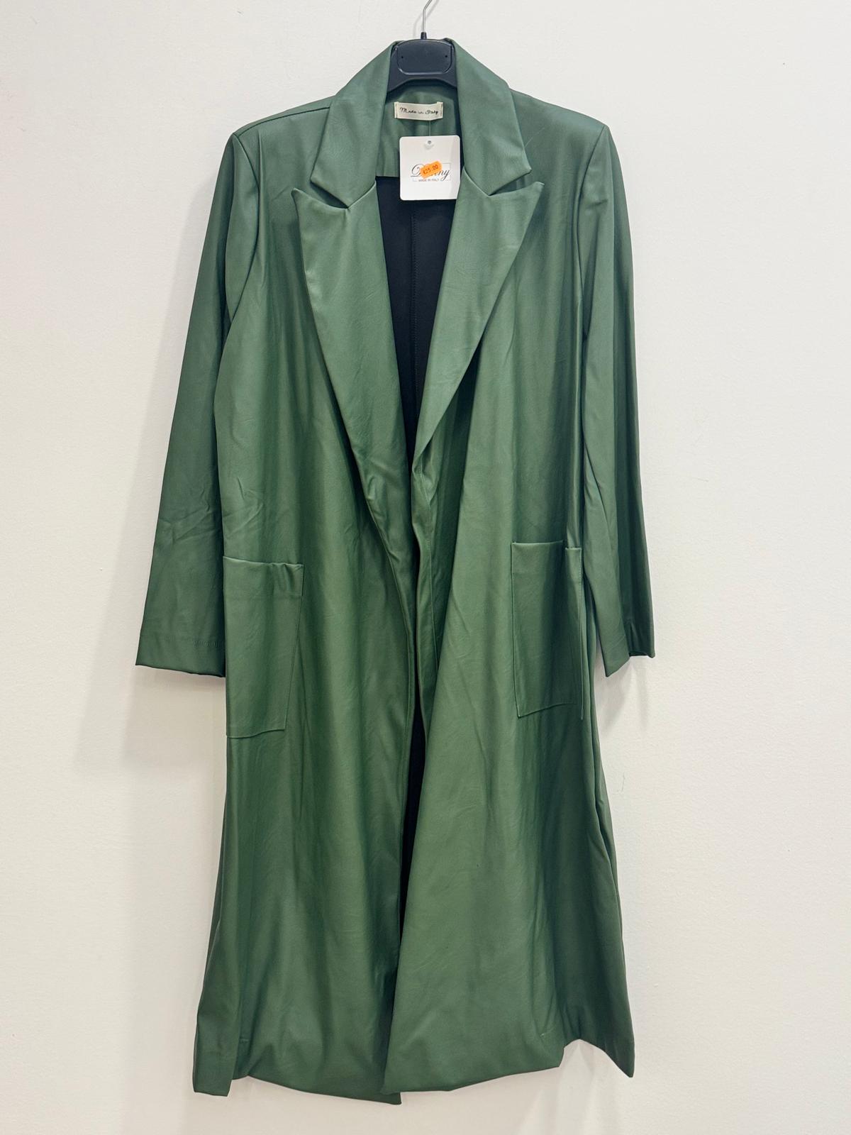 Cappotto ecopelle lungo