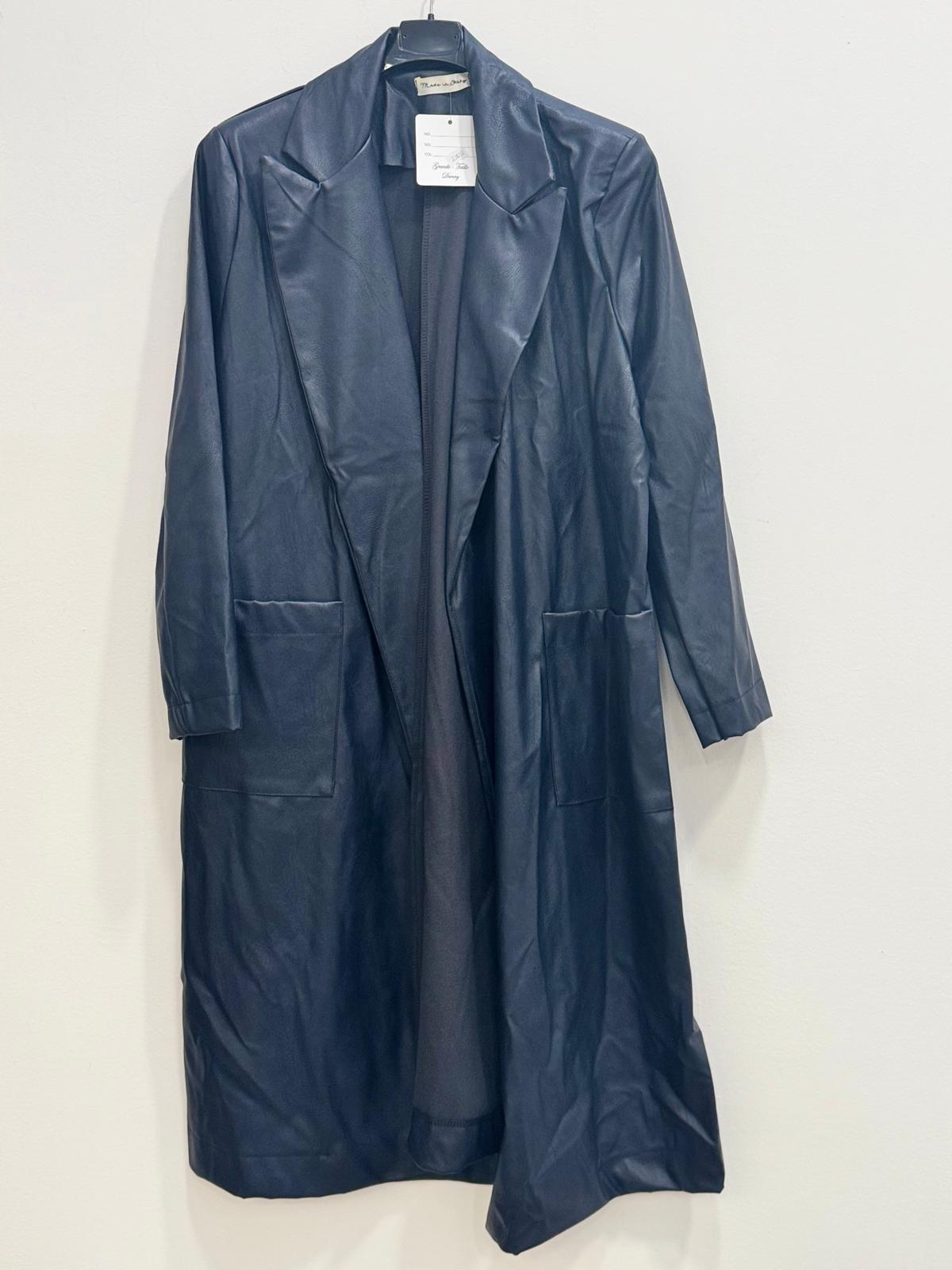 Cappotto ecopelle lungo