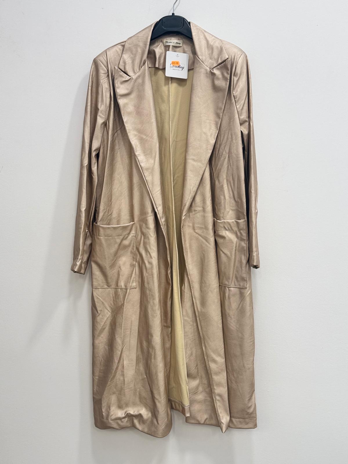 Cappotto ecopelle lungo