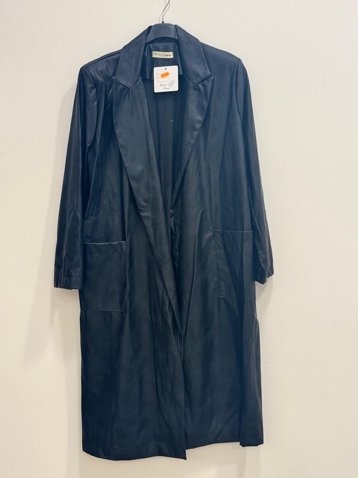 Cappotto ecopelle lungo