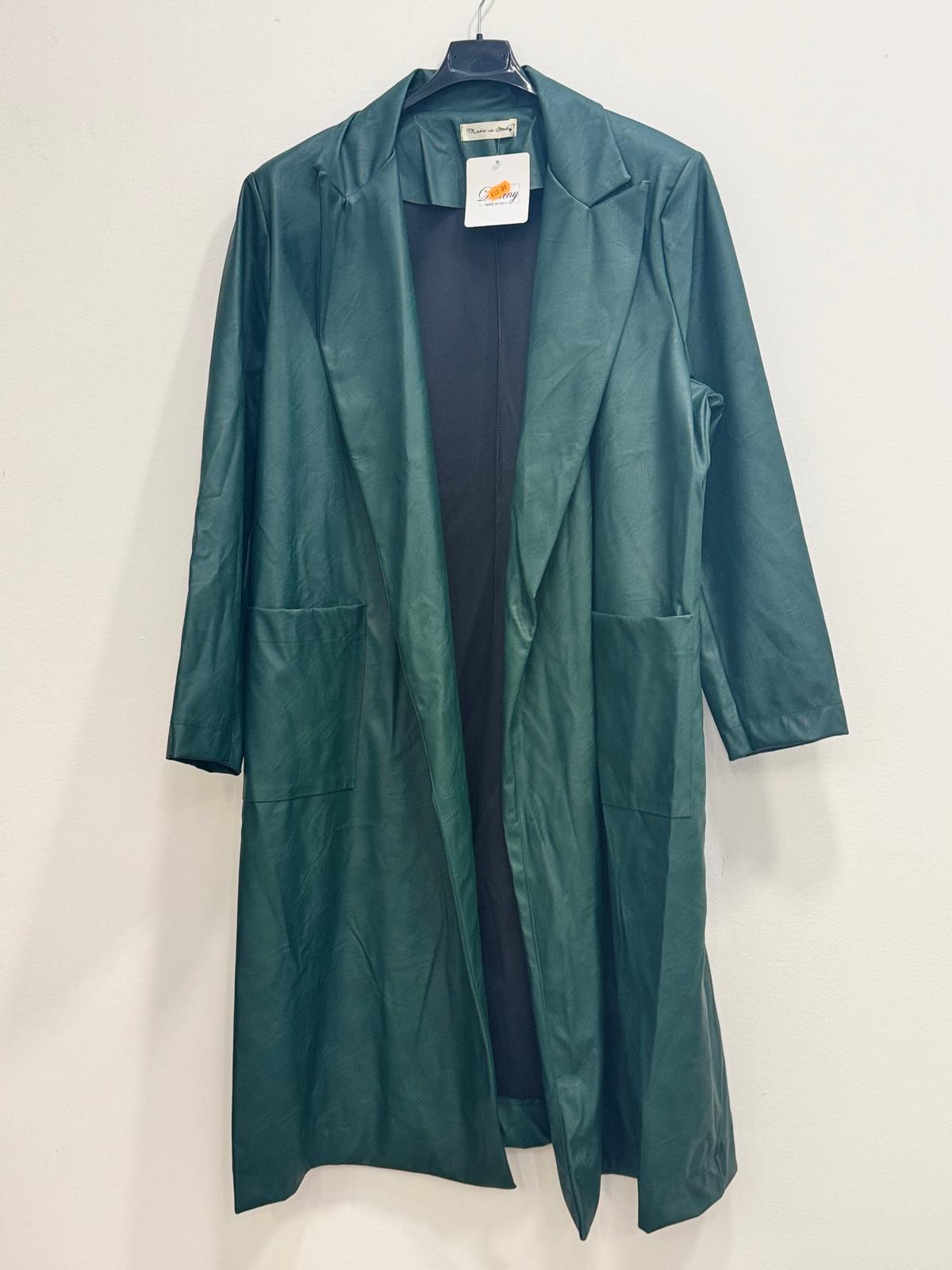 Cappotto ecopelle lungo