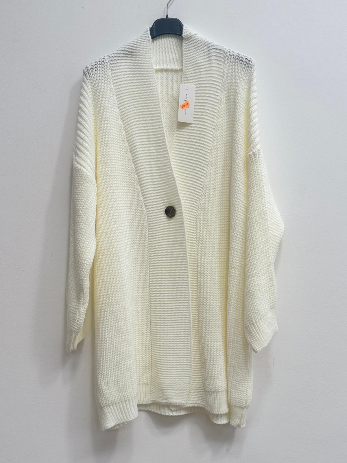Cardigan bottone stile ottone