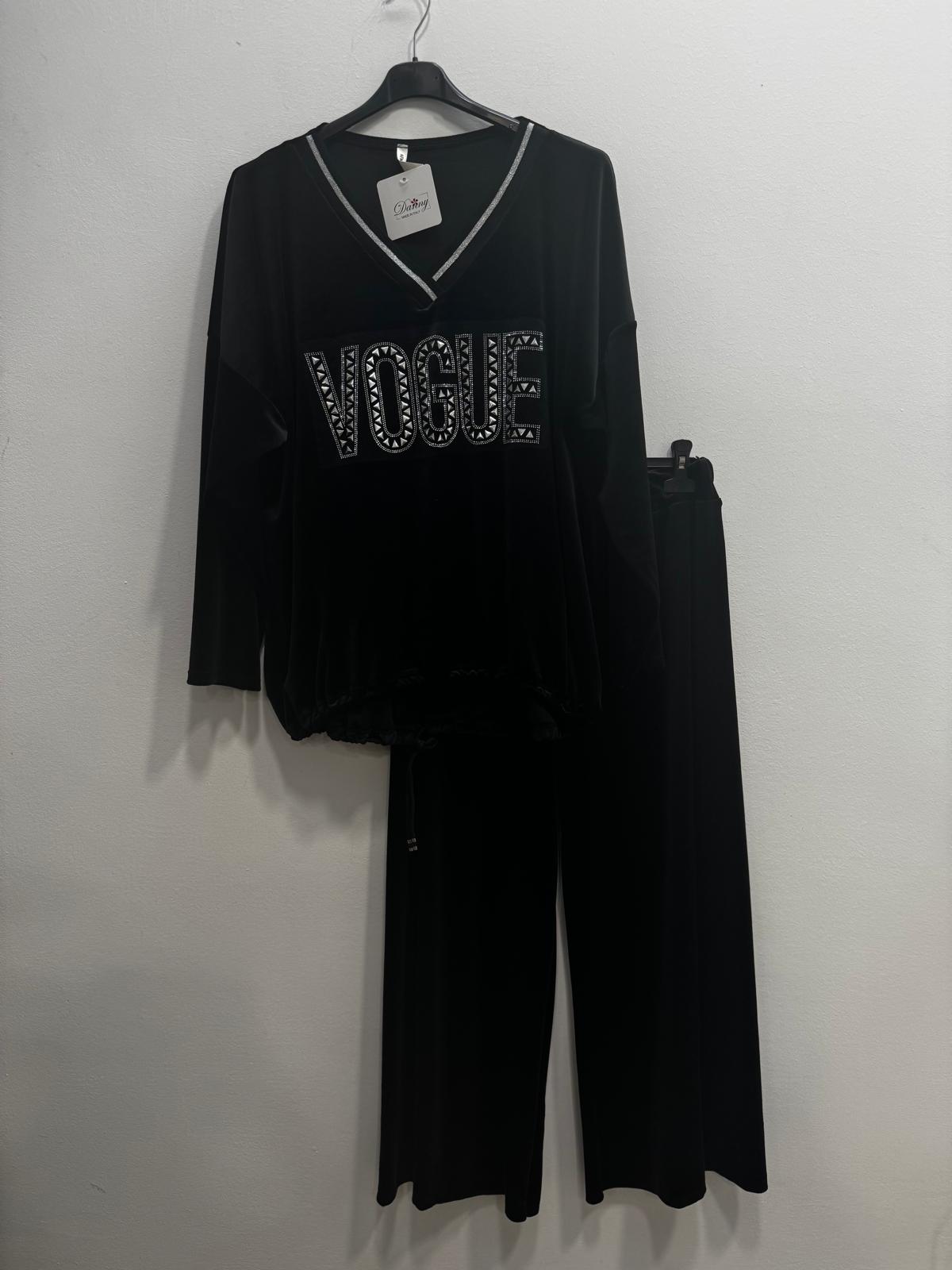 Tuta vogue vellutata