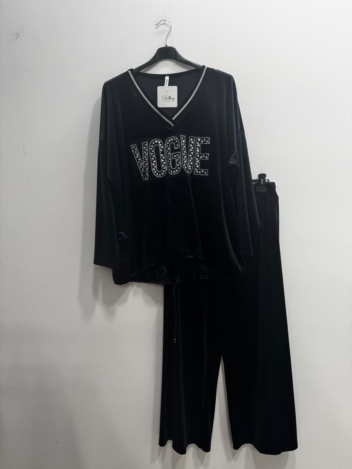 Tuta vogue vellutata