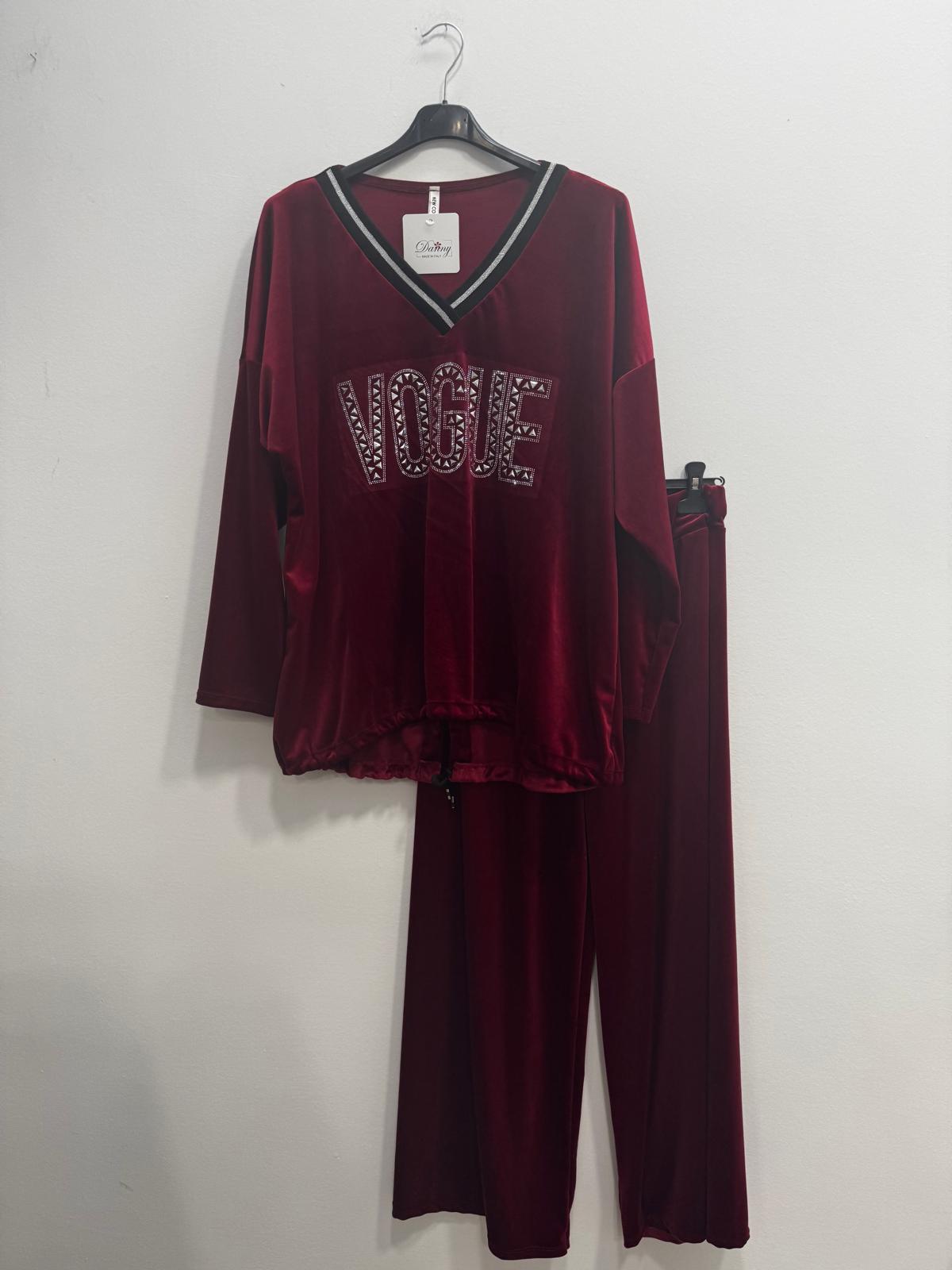 Tuta vogue vellutata