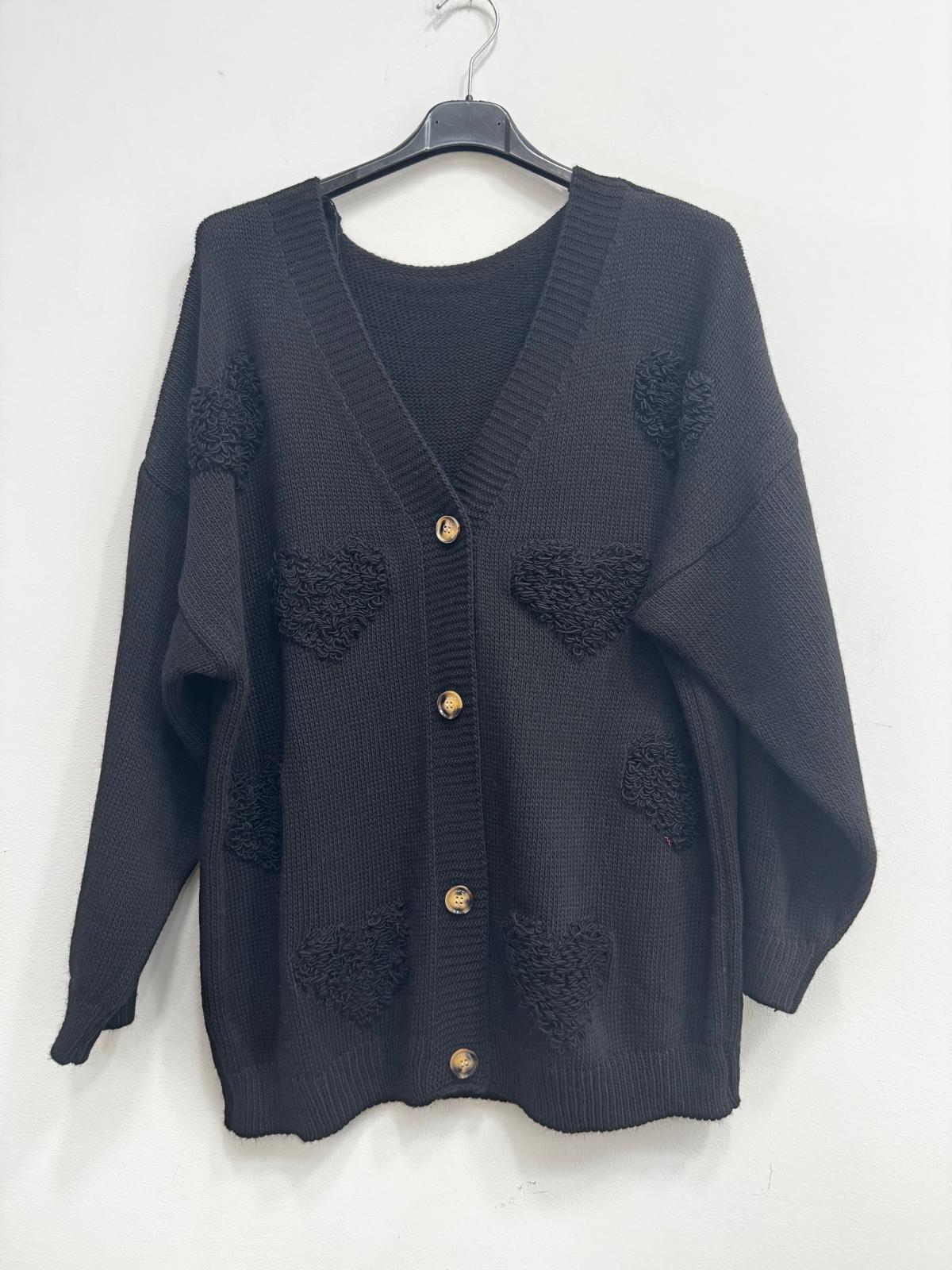 Cardigan cuore 3d