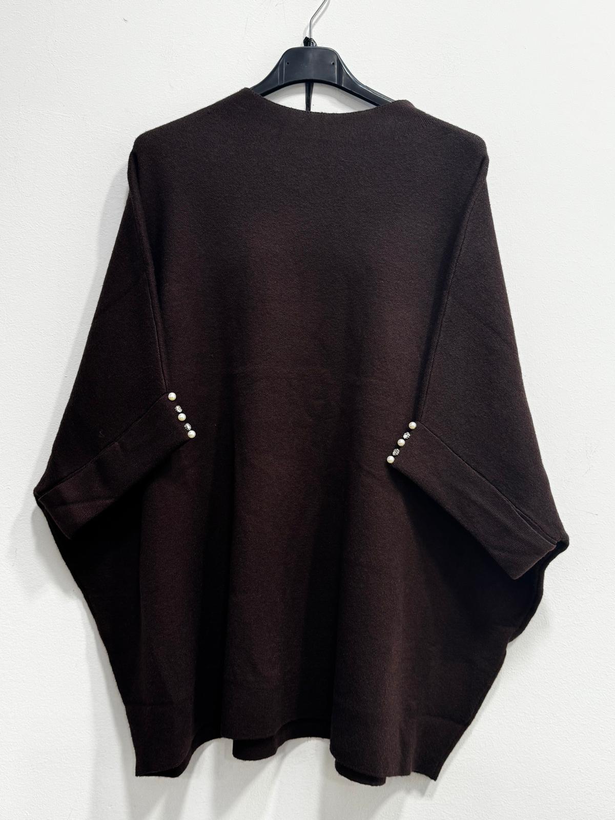 Maglione morbido in modal con perle