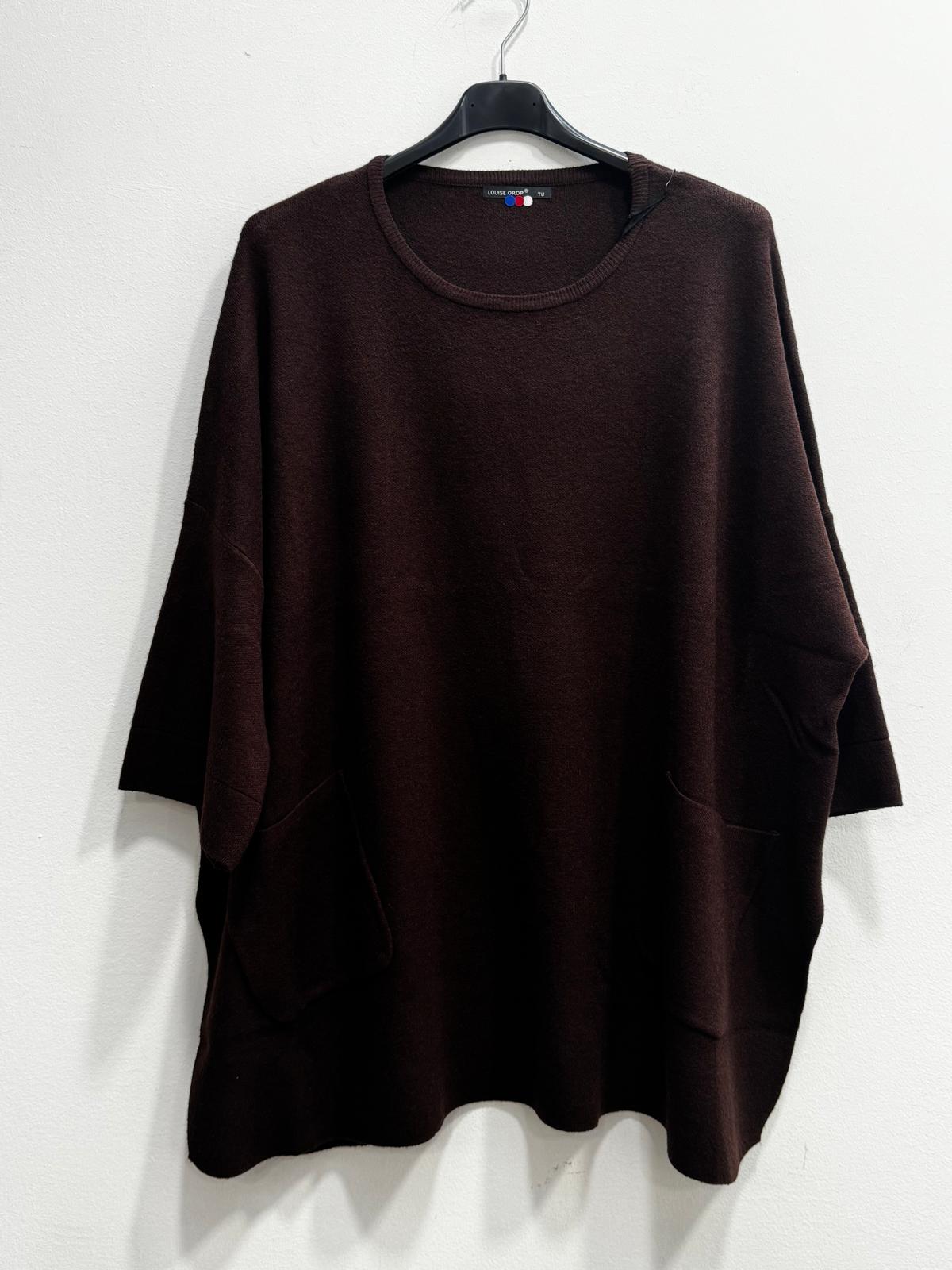 Blusa morbida modal con tasche