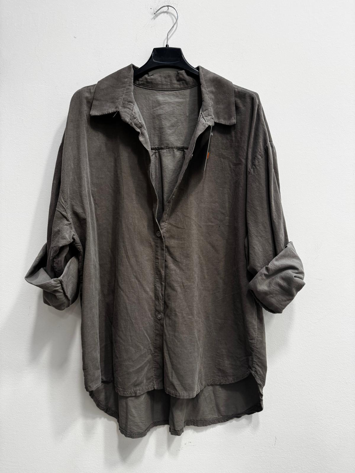 Camicia velluto di cotone costine