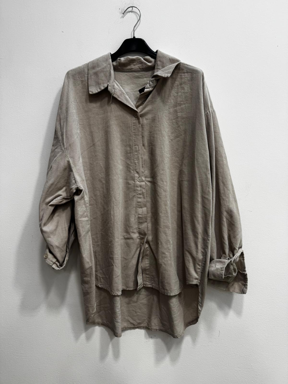 Camicia velluto di cotone costine