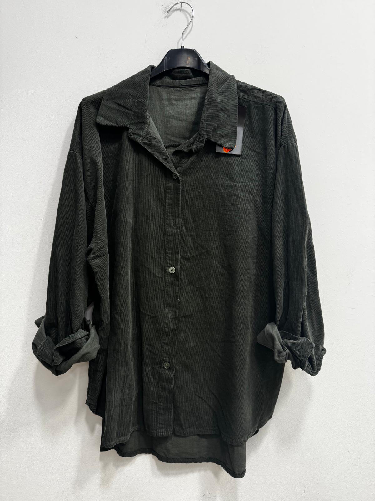 Camicia velluto di cotone costine