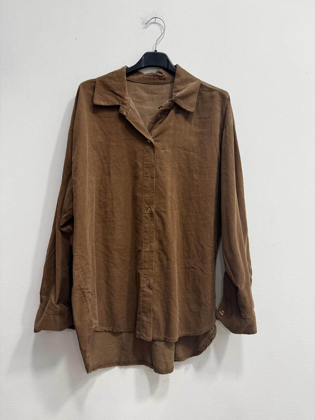 Camicia velluto di cotone costine