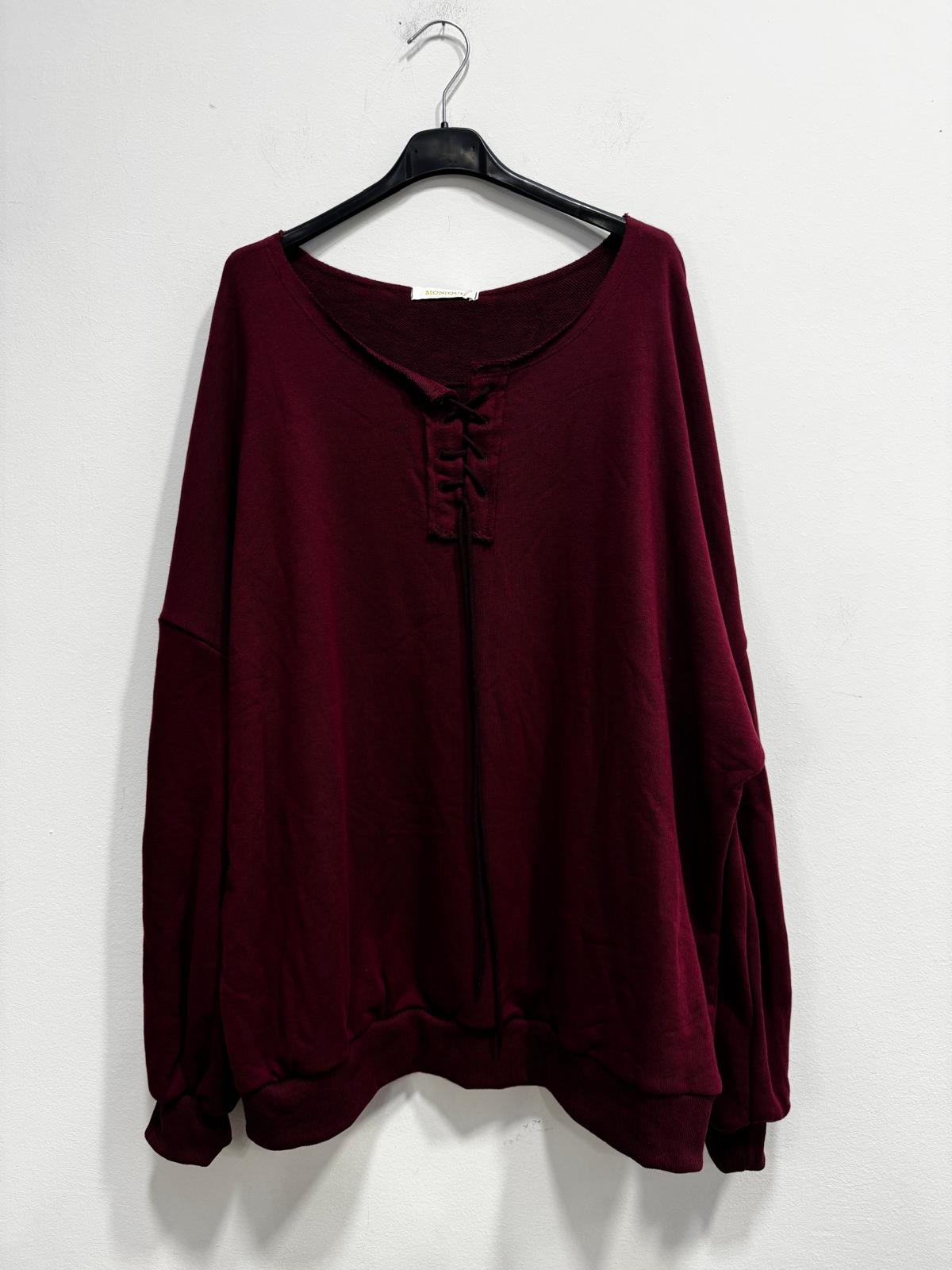 Felpa cotone lacci