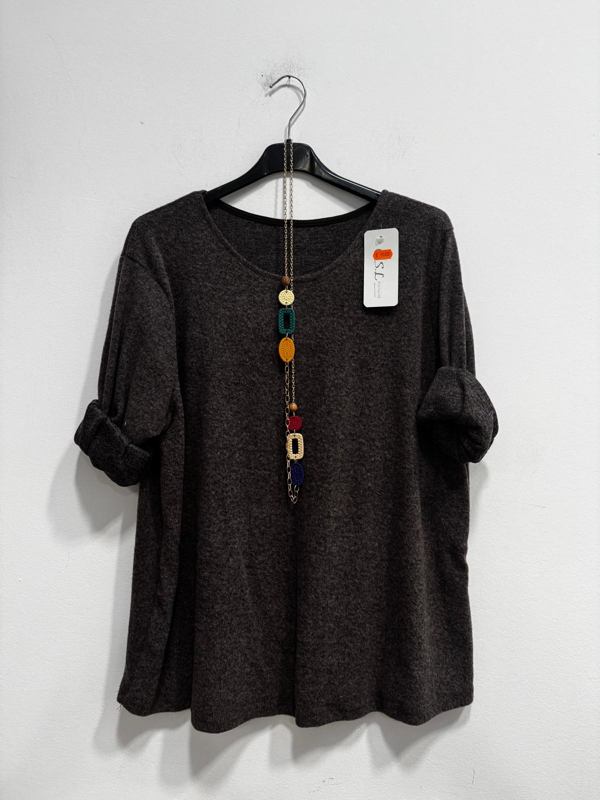 Blusa pile di viscosa