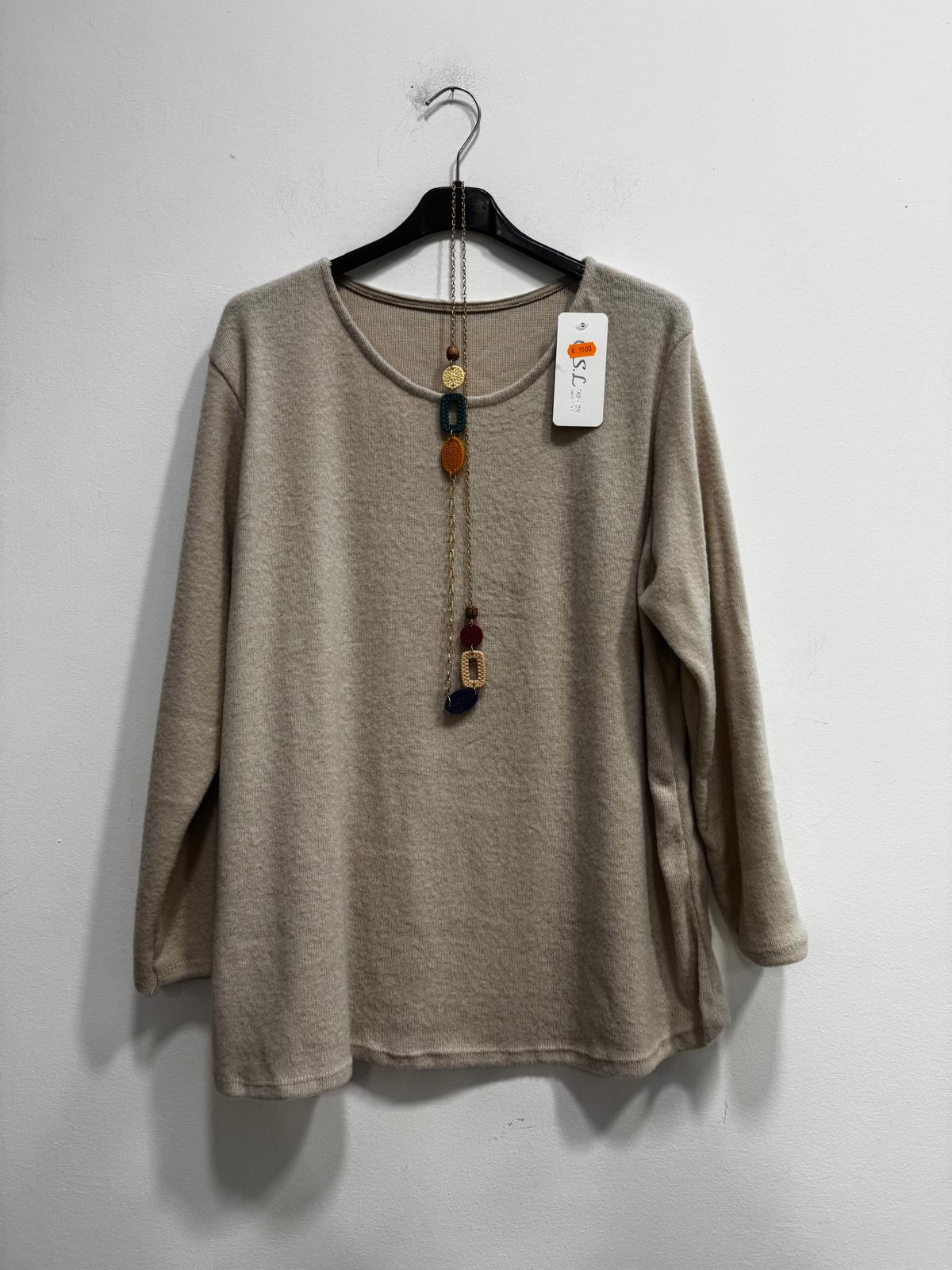 Blusa pile di viscosa