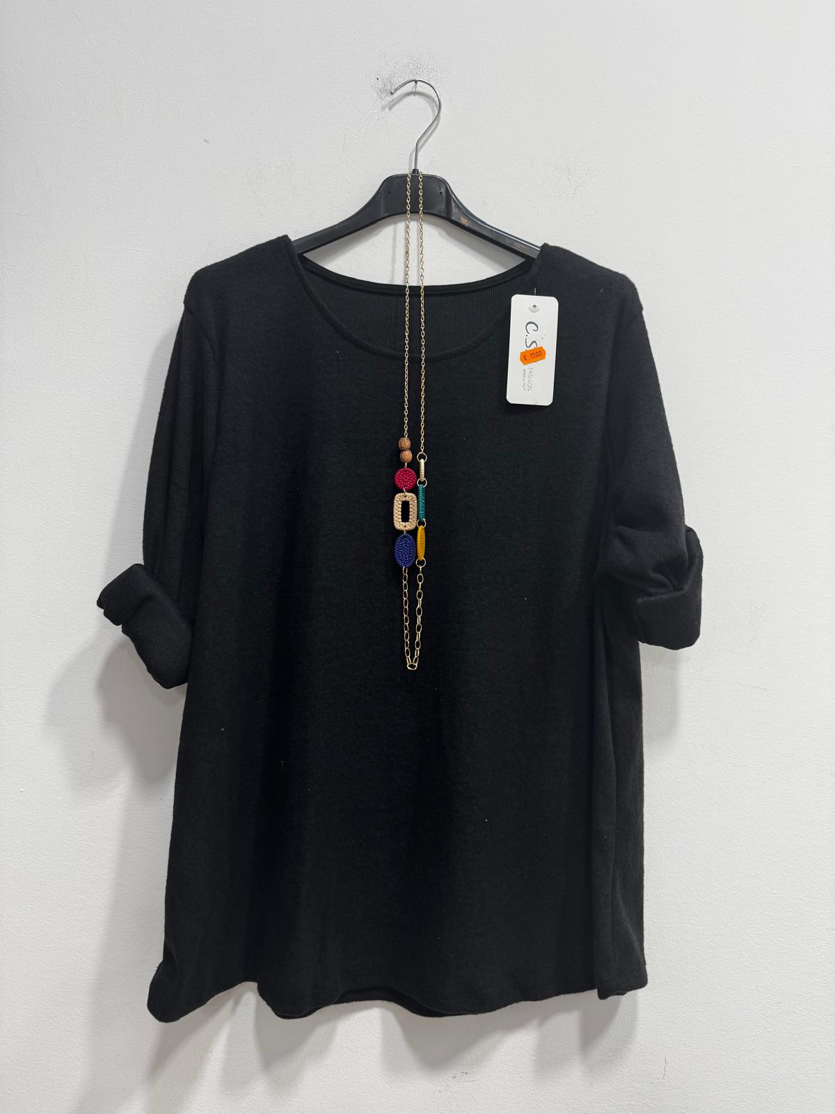 Blusa pile di viscosa