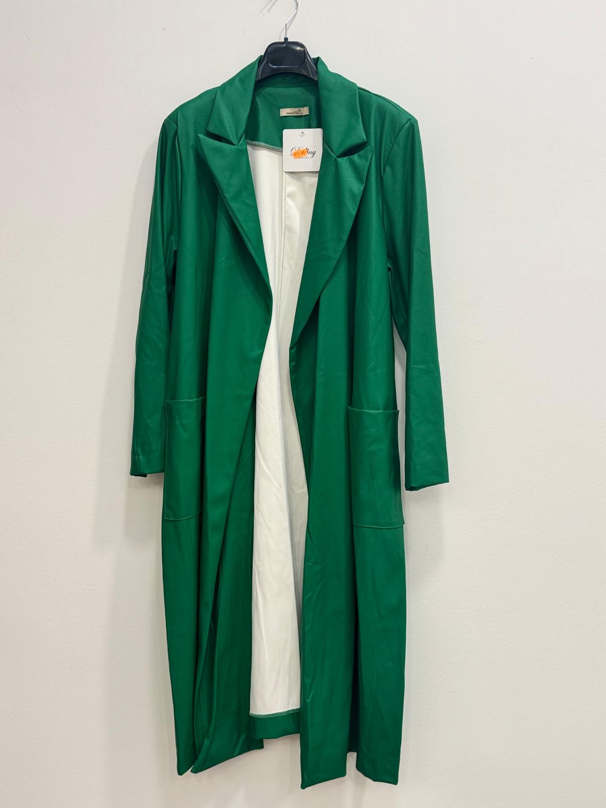 Cappotto ecopelle lungo