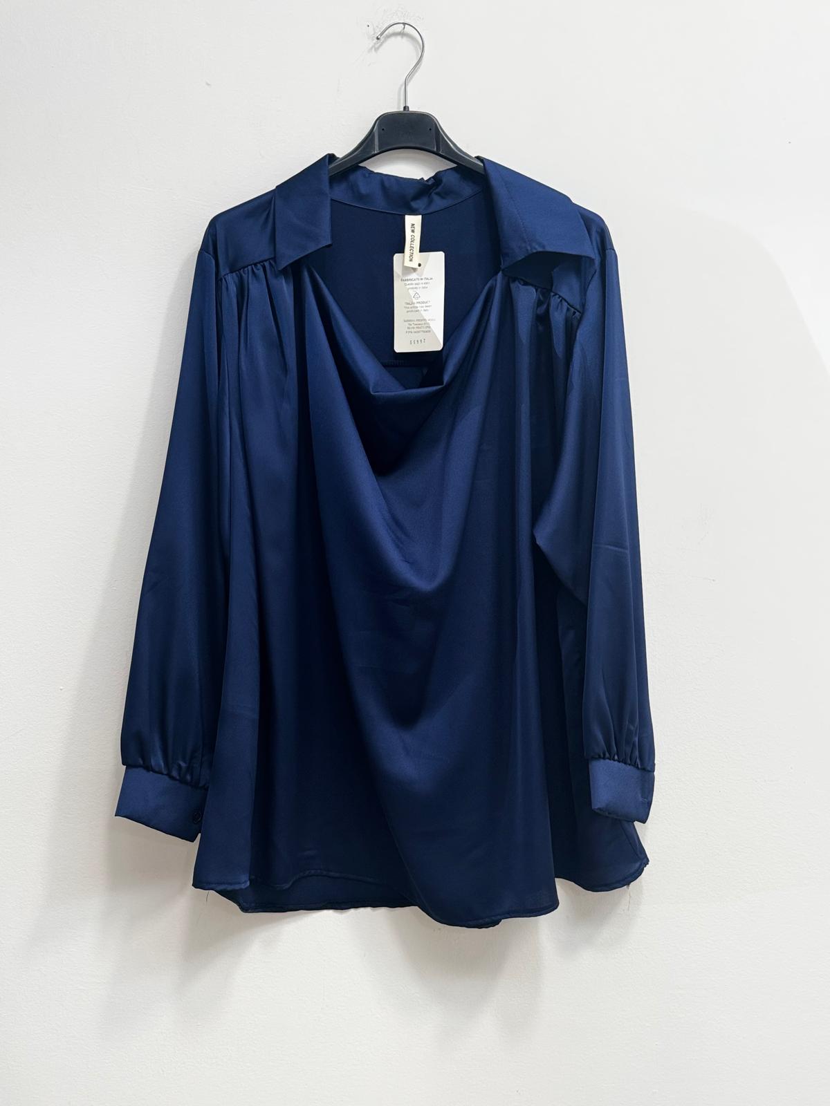 Blusa raso collo sciallato