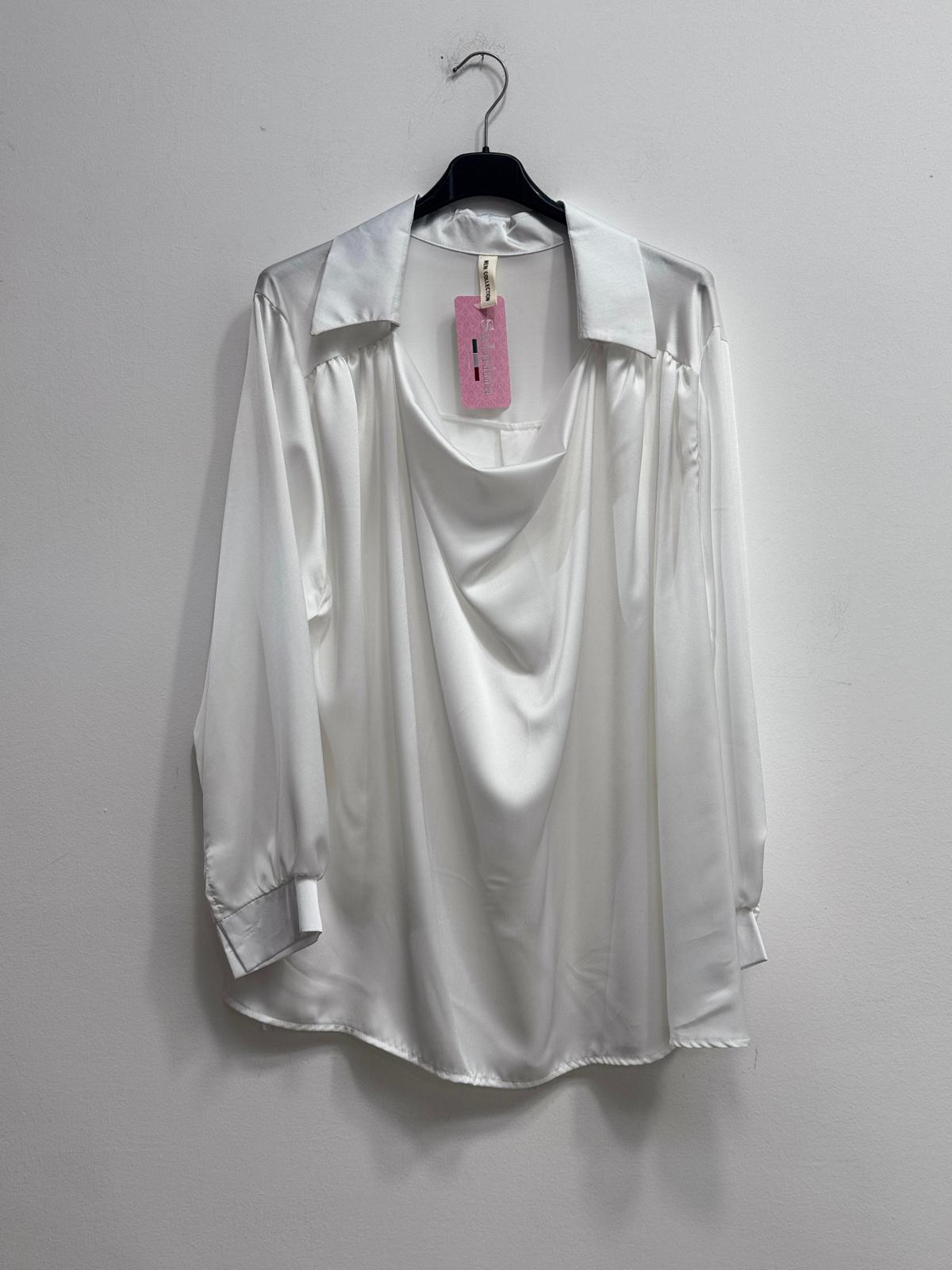 Blusa raso collo sciallato