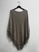 Poncho maglina con frange