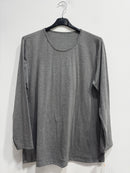 Blusa girocollo felpata