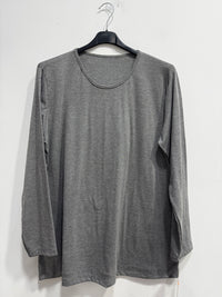 Blusa girocollo felpata