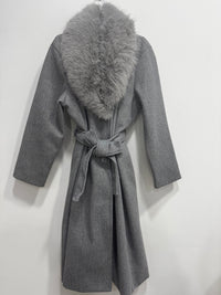 Cappotto foderato collo Ecopelliccia