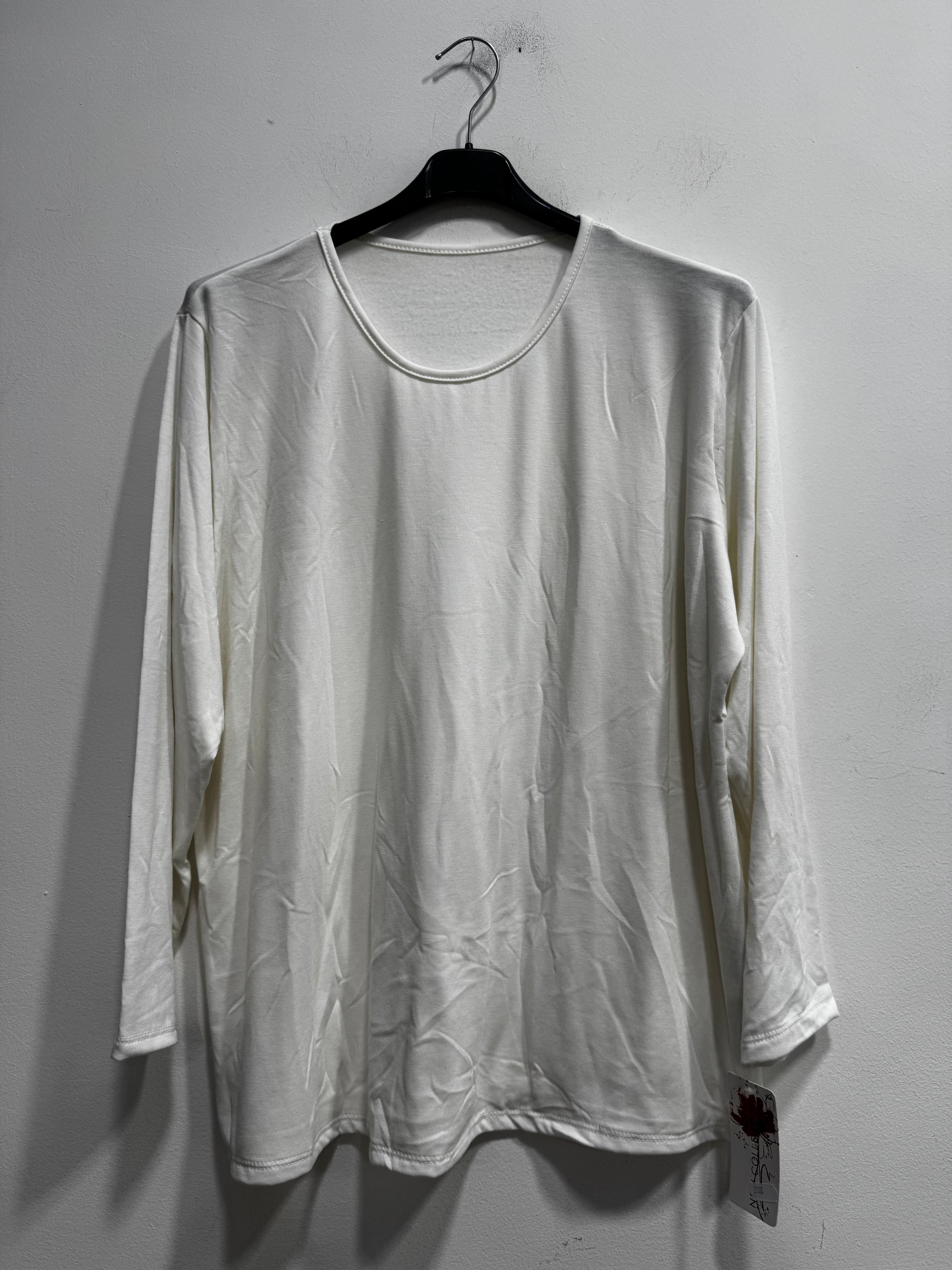 Blusa girocollo felpata