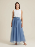 Gonna Maxi in Tulle "Cloud Nine" con Fodera in Viscosa