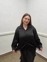 Camicia raso merletto