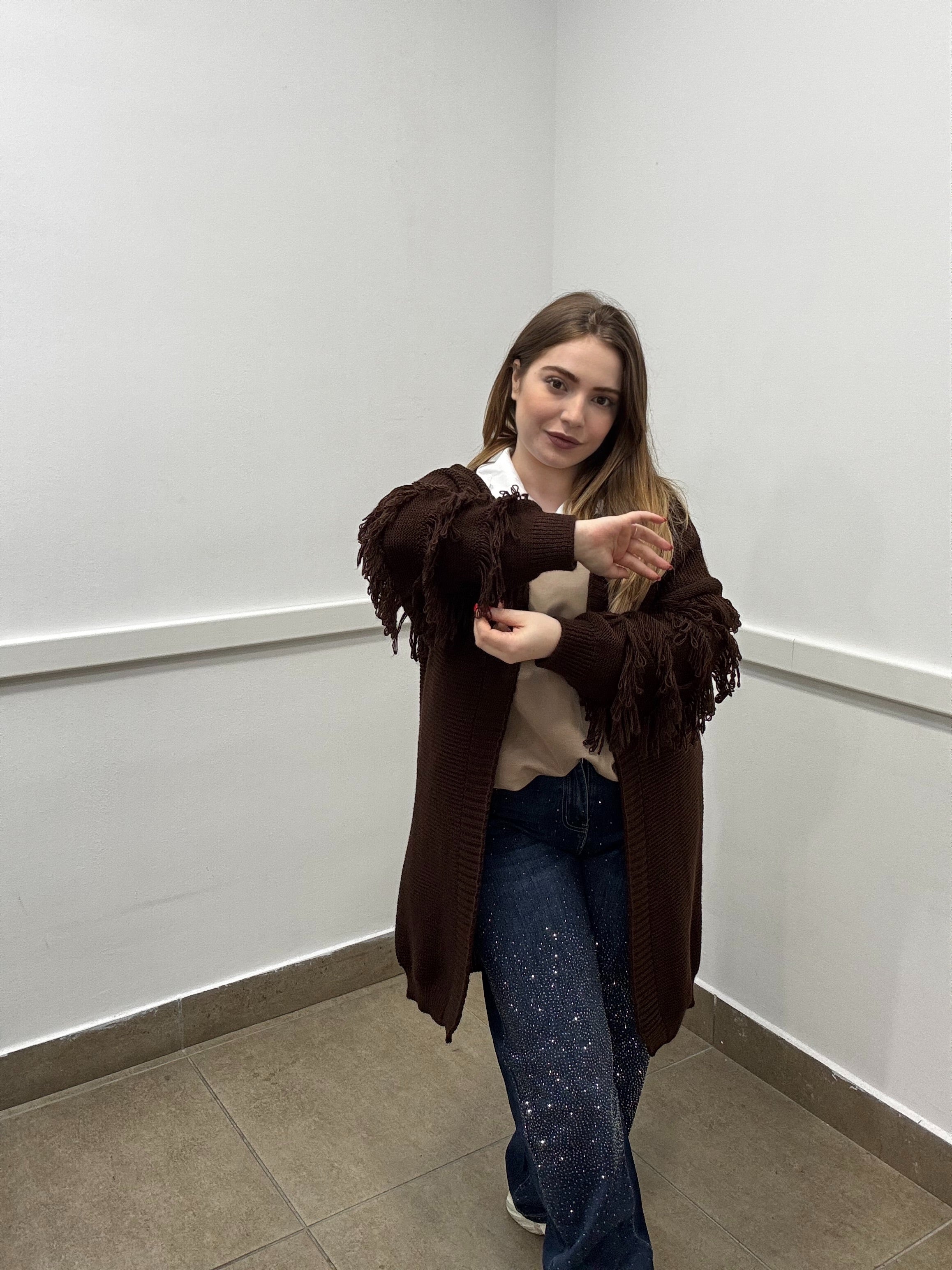 Cardigan frange