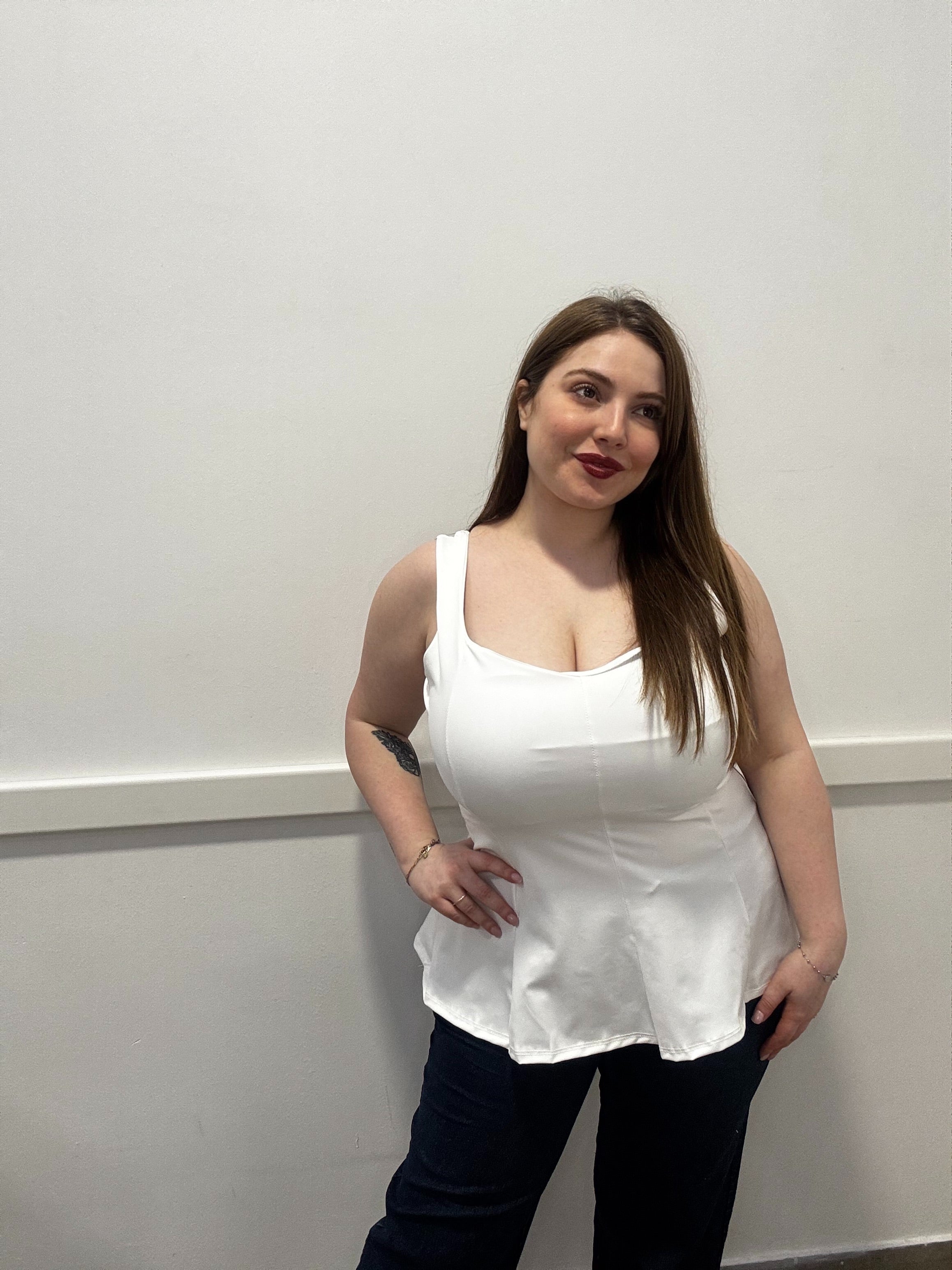 Top Peplum a Fascia