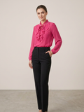 Blusa Elegante "Cherry Sweet" con Rouches e Perle