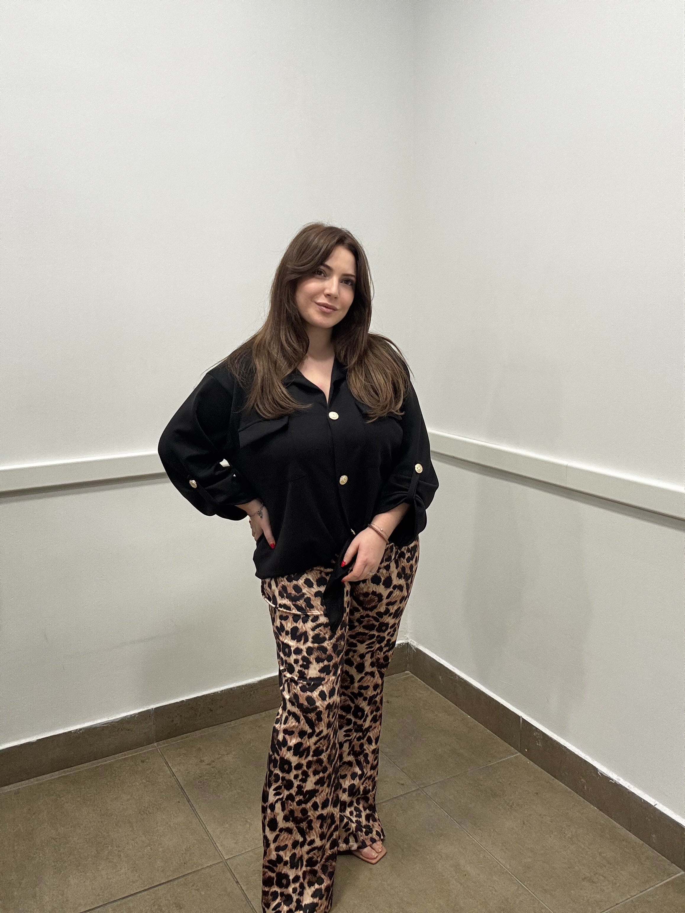 Pantalone zampa animalier