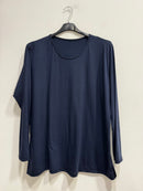 Blusa girocollo felpata