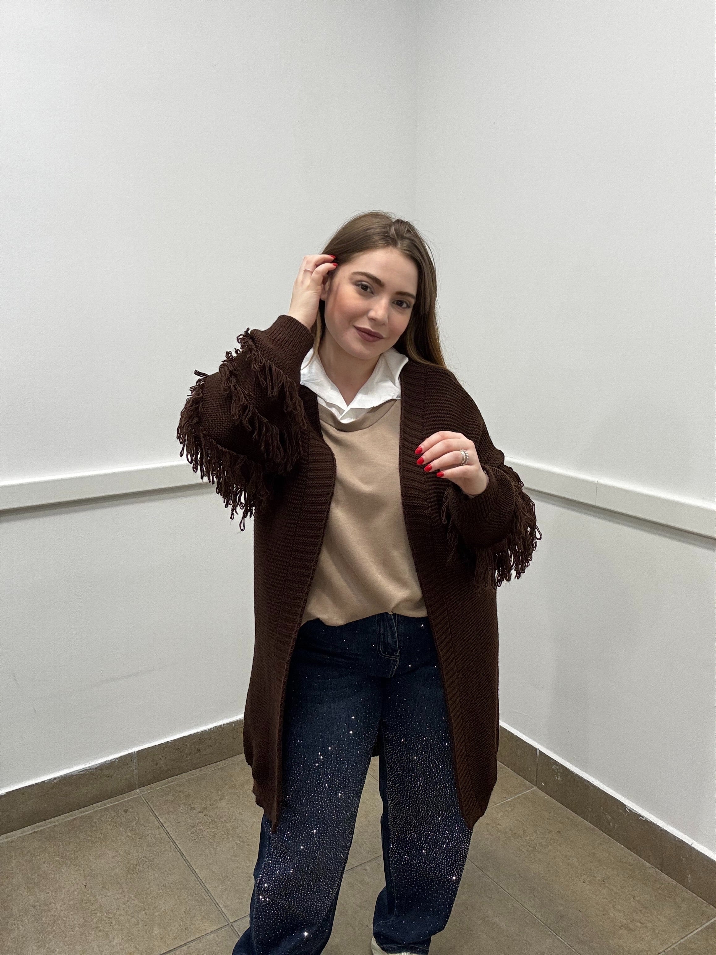 Cardigan frange