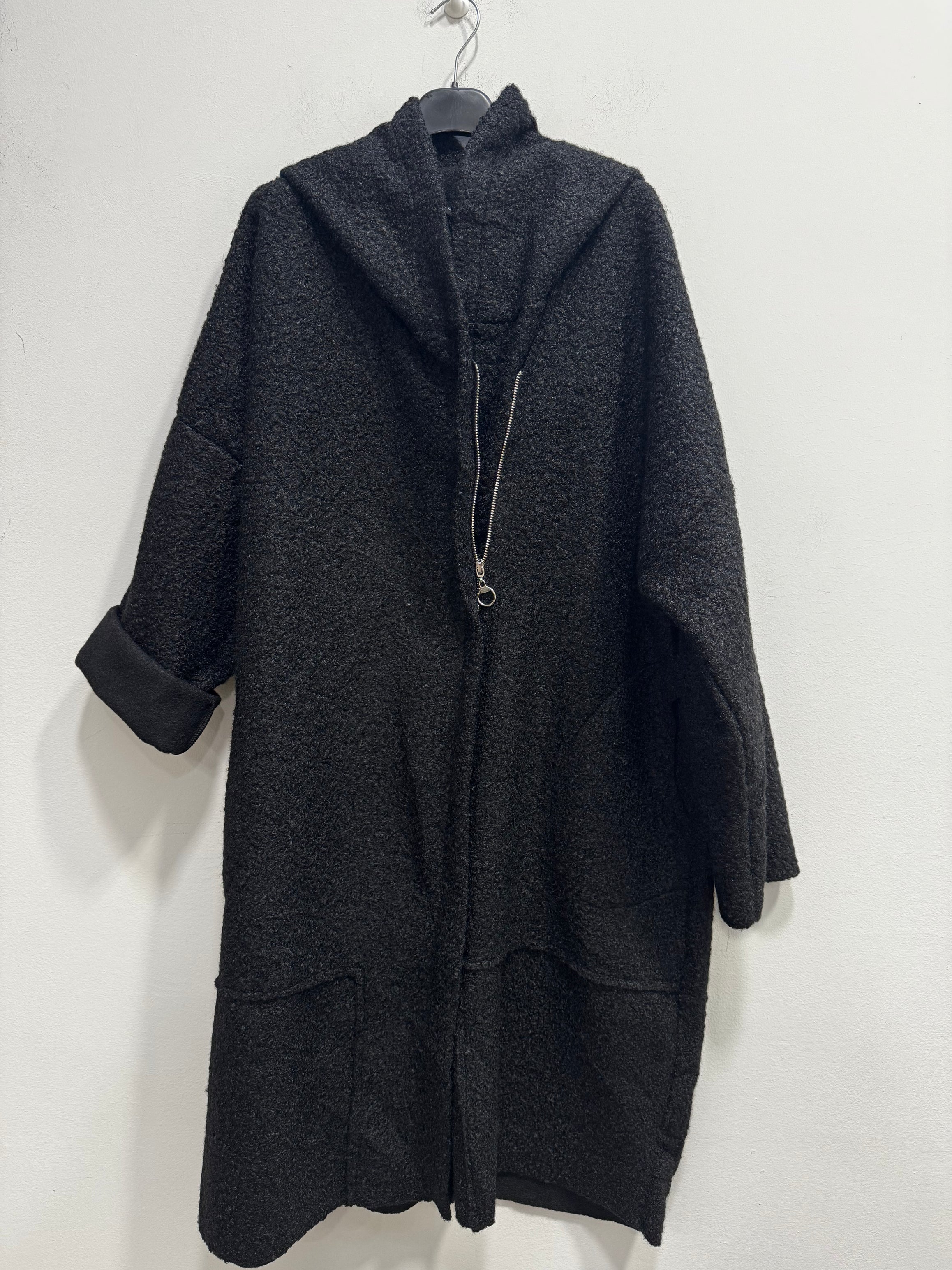 Cappotto bouclè lampo